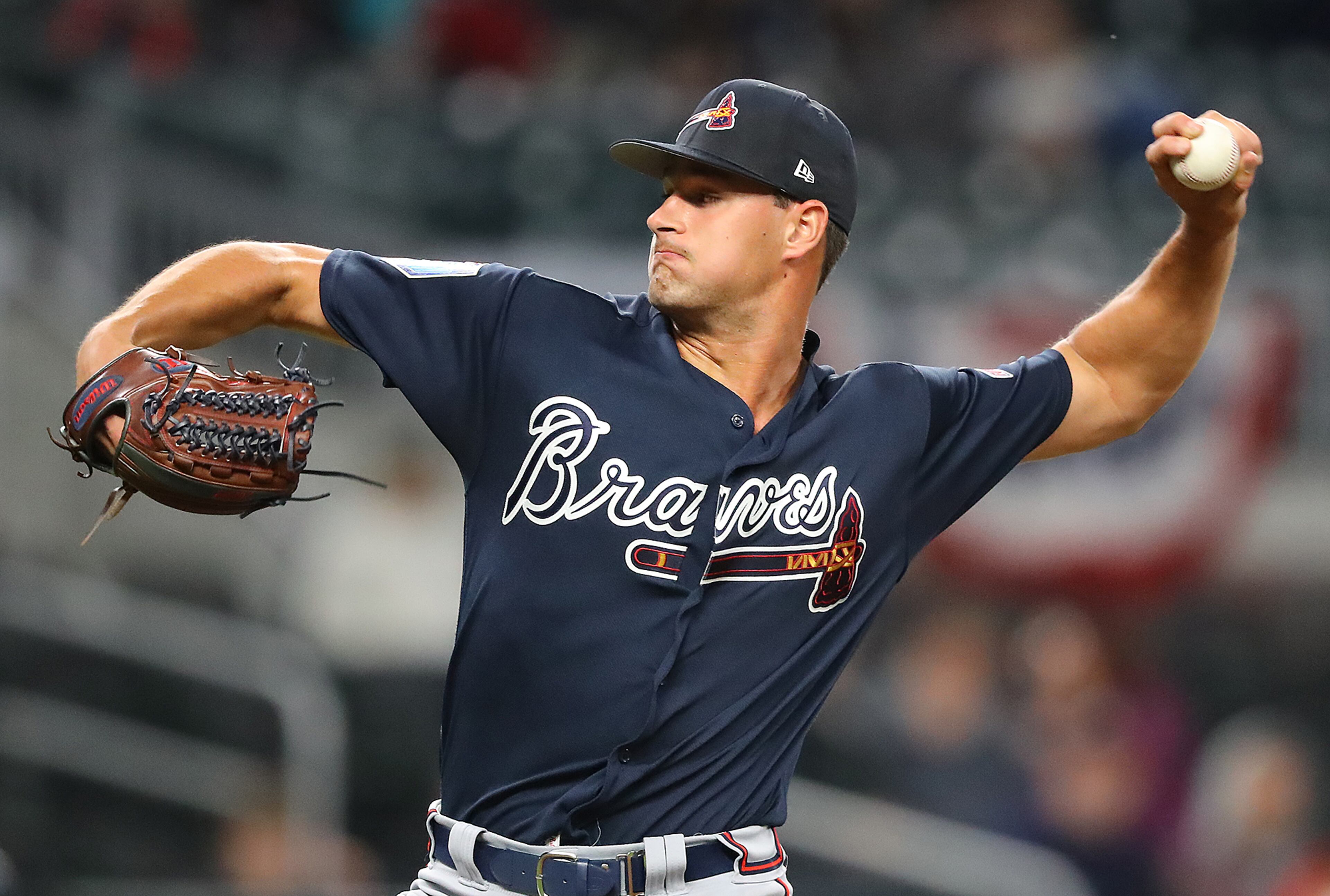 March 27, 2018 Atlanta: Braves pitcher Kyle Muller delivers a pitch during the fourth inning in the Future Stars Exhibition Game on Tuesday, March 27, 2018, at SunTrust Park in Atlanta. Curtis Compton/ccompton@ajc.com