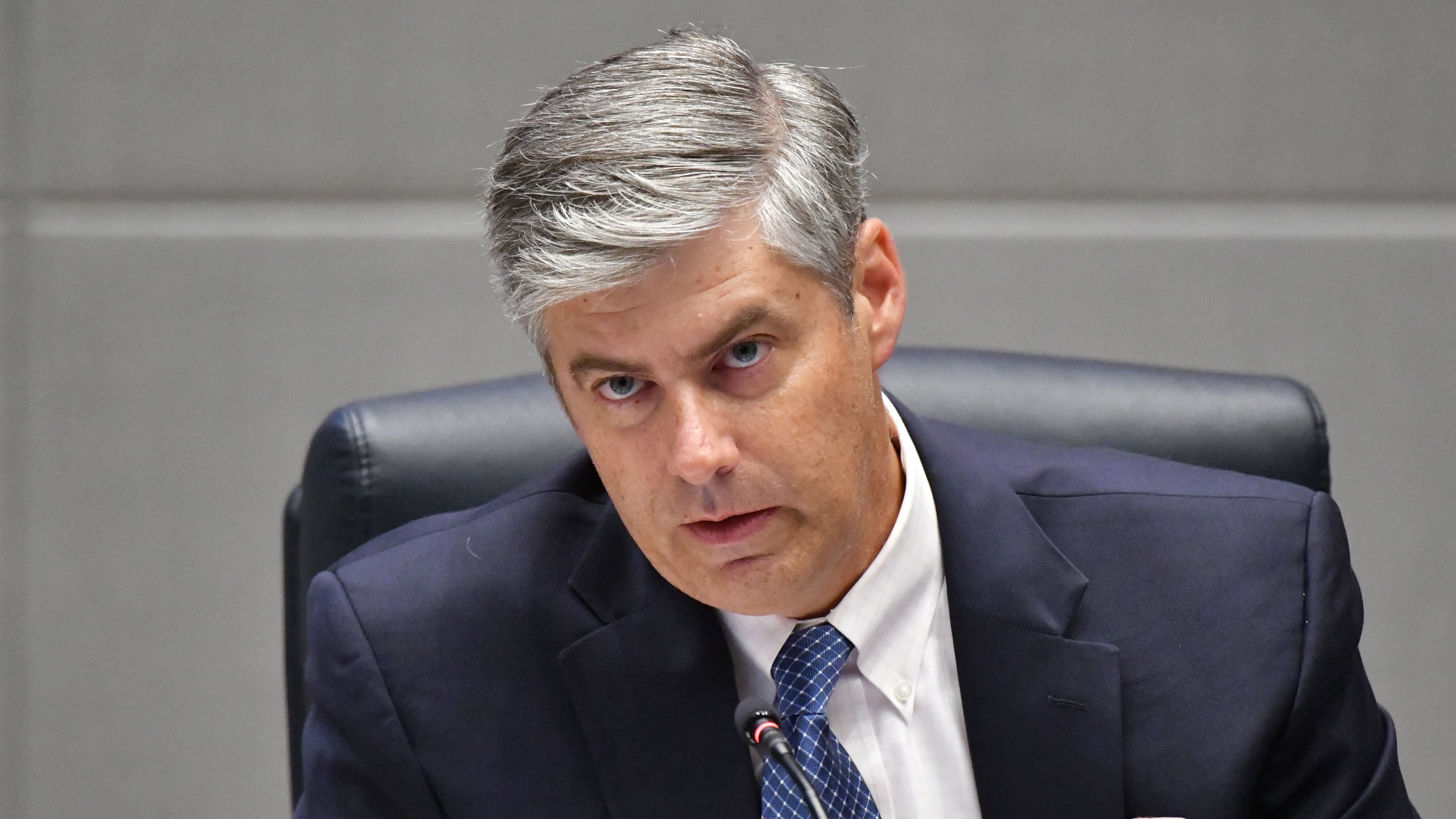 (UPDATING MUG SHOT) July 14, 2021 Atlanta - Commissioner Bob Ellis during a commissioner meeting at the Fulton County government building in Atlanta on Wednesday, July 14, 2021. (Hyosub Shin / Hyosub.Shin@ajc.com)