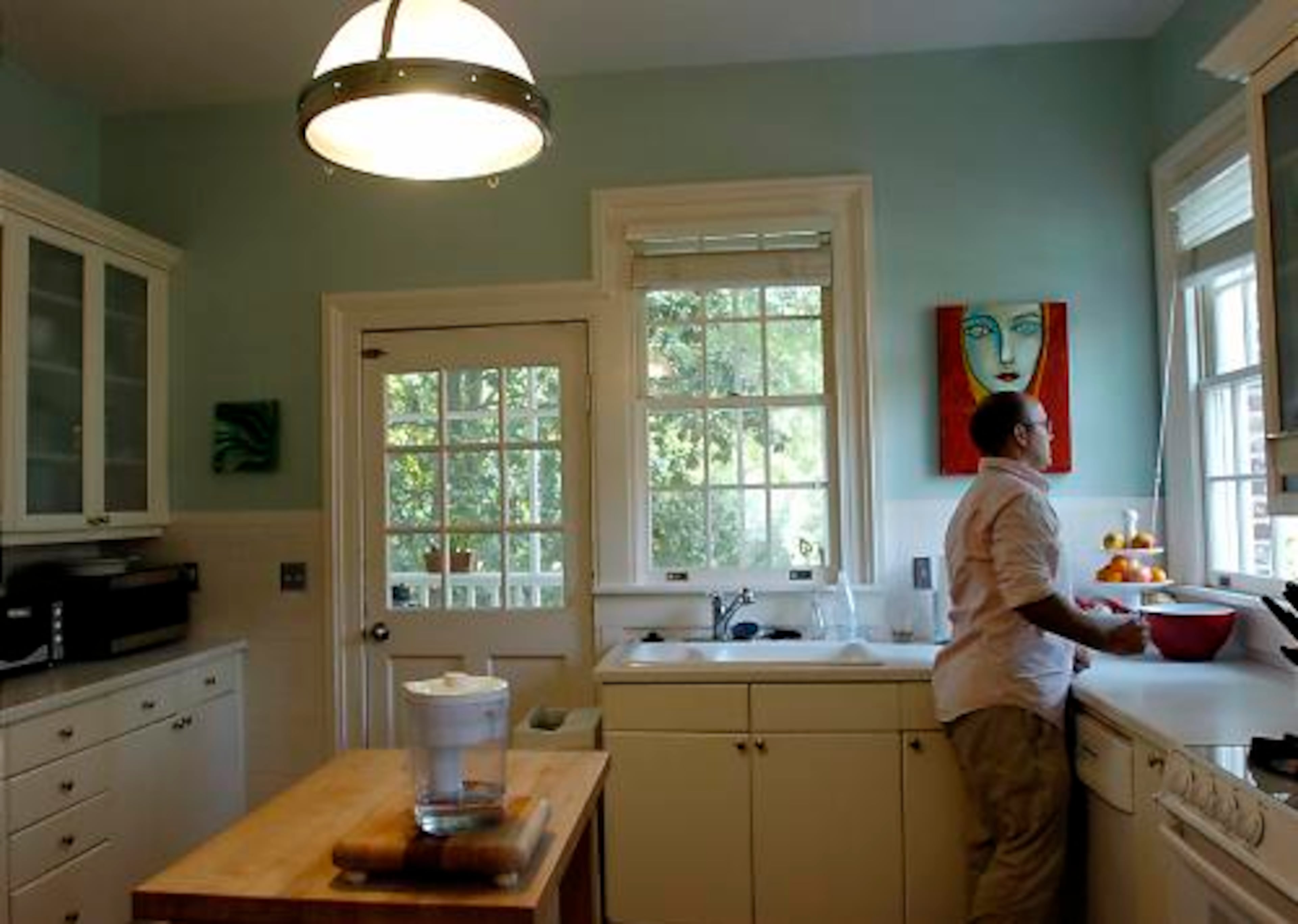 David Duncan was wacthing television on a Sunday when his wife saw a sign for an open house. She rushed home and they quickly made an offer on this Neel Reid home in Druid Hills.