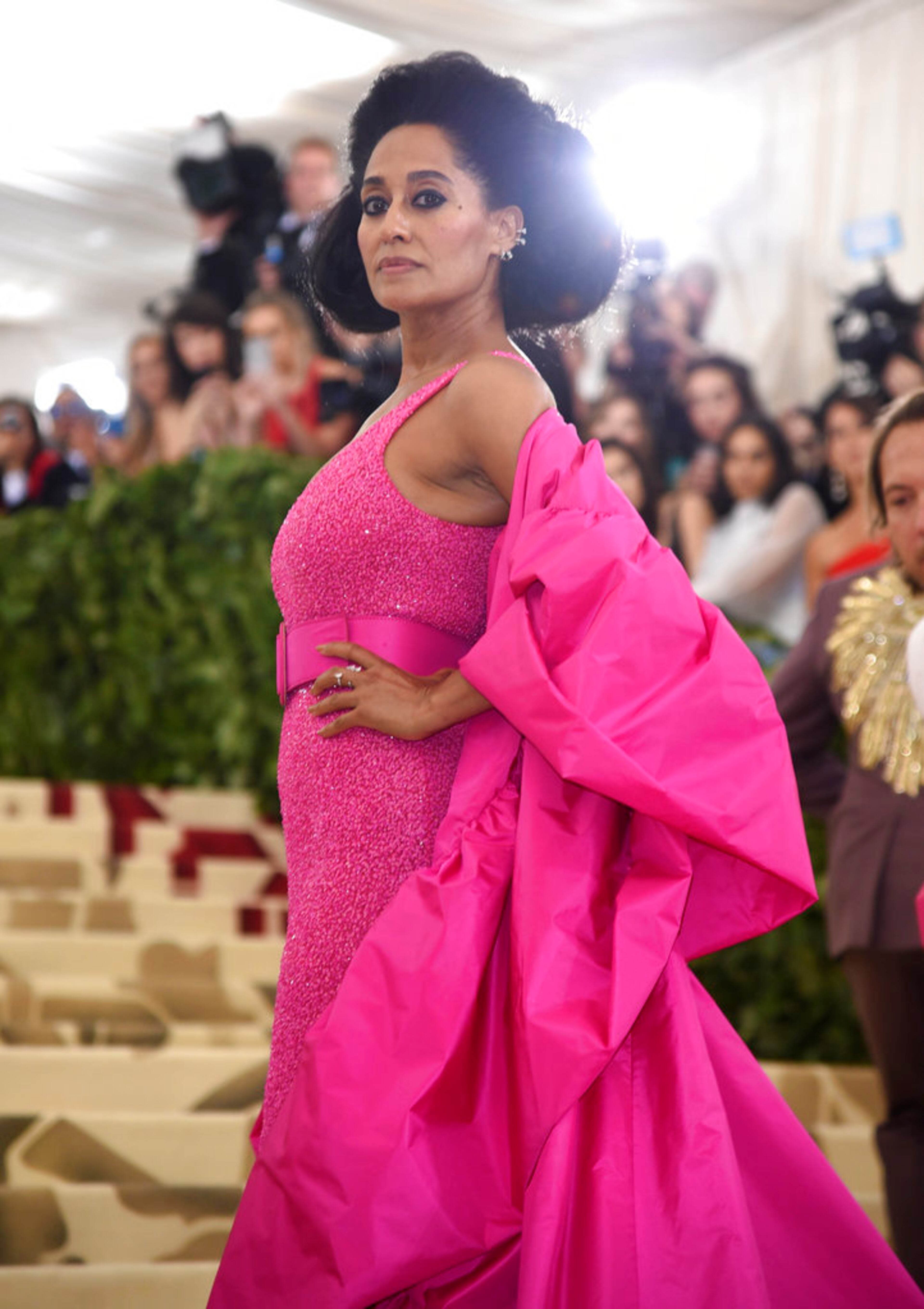 Tracee Ellis Ross attends The Metropolitan Museum of Art's Costume Institute benefit gala celebrating the opening of the Heavenly Bodies: Fashion and the Catholic Imagination exhibition on Monday, May 7, 2018, in New York. (Photo by Evan Agostini/Invision/AP)