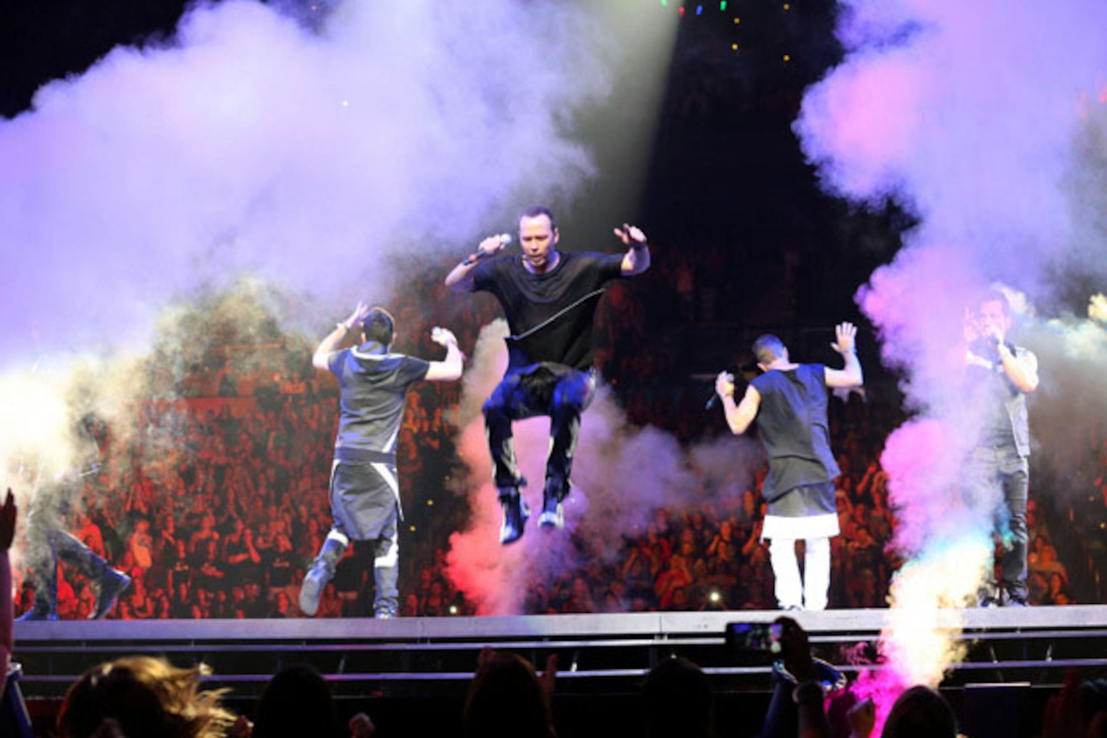 Boy band New Kids on the Block (also initialized as NKOTB) brought their "Main Event" tour to Philips Arena in Atlanta on Saturday, June 6, 2015, with TLC and Nelly as supporting acts. NKOTB were formed in 1984 in Boston by Maurice Starr, who had discovered New Edition, and went on to sell in excess of 80 million records worldwide. Robb D. Cohen/RobbsPhotos.com