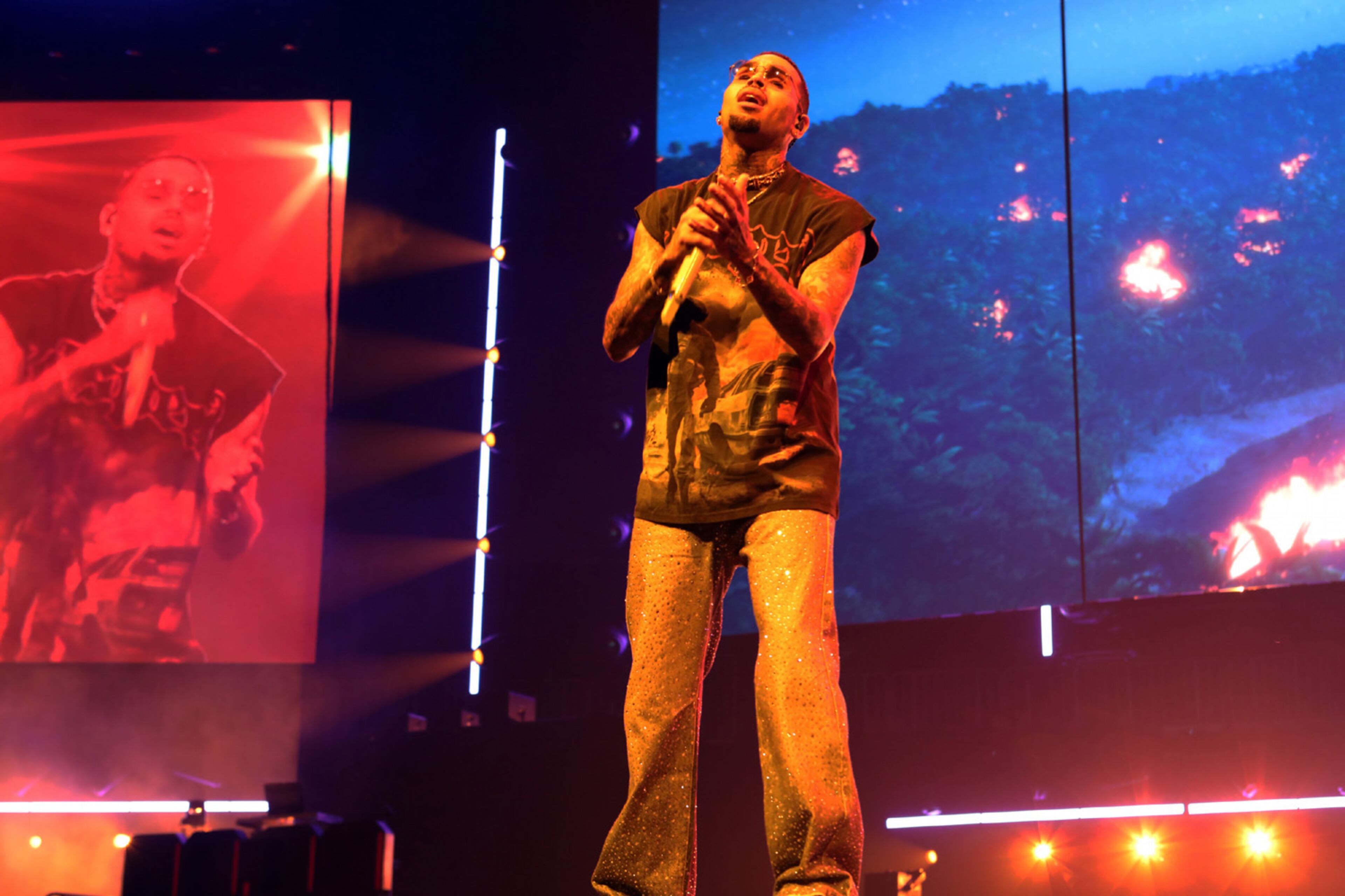 Chris Brown rocked a sold-out crowd at State Farm Arena on Friday, July 5, 2024, with openers Muni Long and Maeta.
Robb Cohen for the Atlanta Journal-Constitution