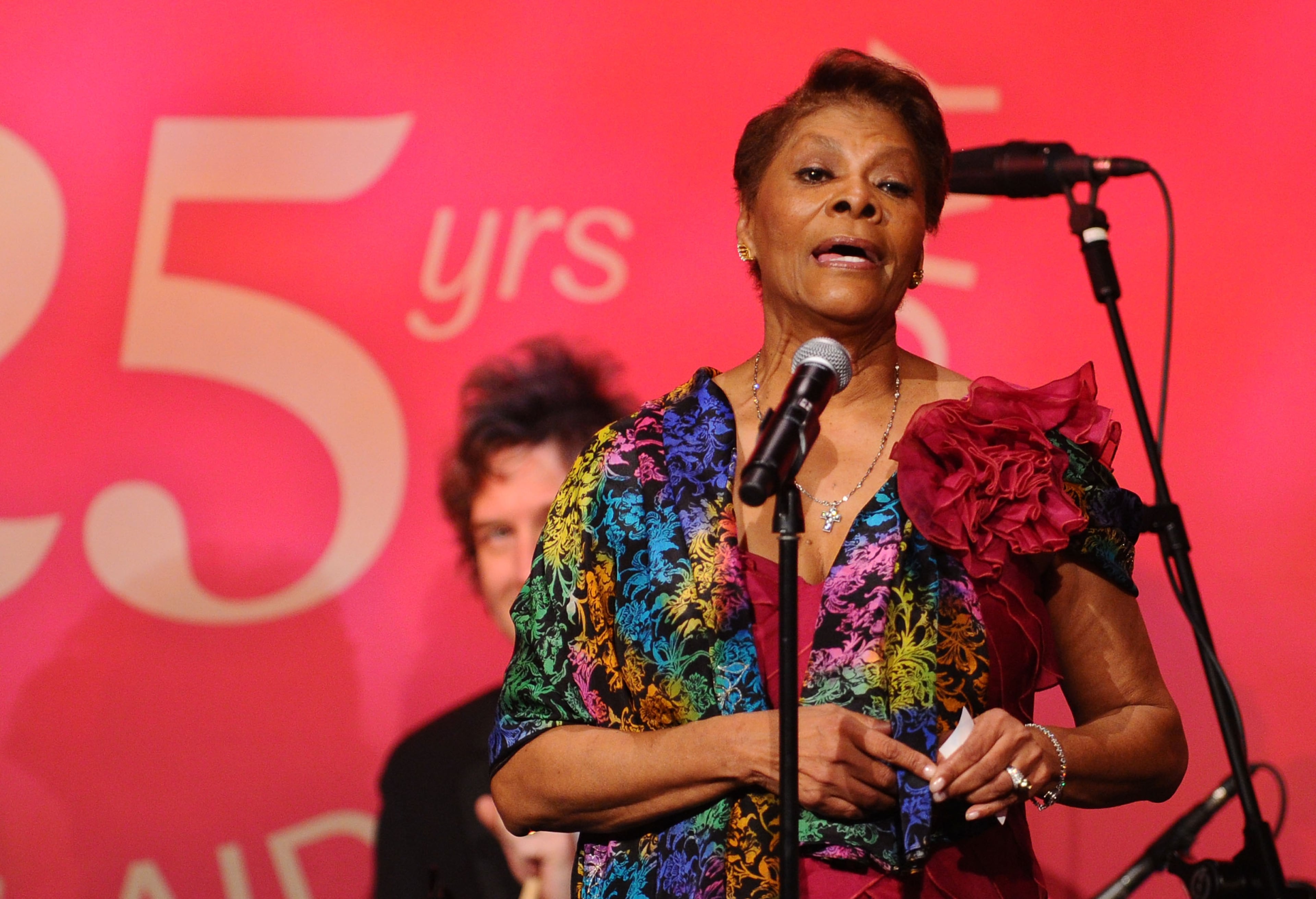 Singer Dionne Warwick performs onstage at the amfAR New York Gala to kick off Fall 2011 Fashion Week at Cipriani Wall Street on February 9, 2011 in New York City.