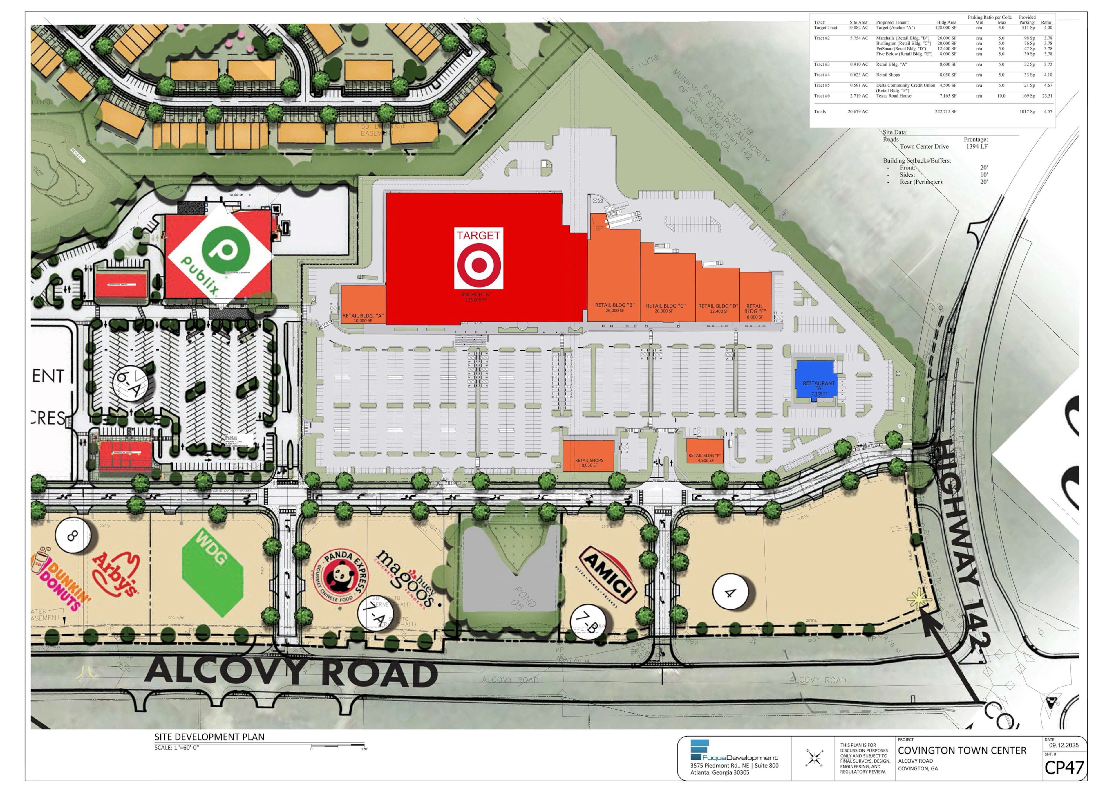 A new Target store is planned for Covington, a city east of Atlanta. (Courtesy of Fuqua Development)