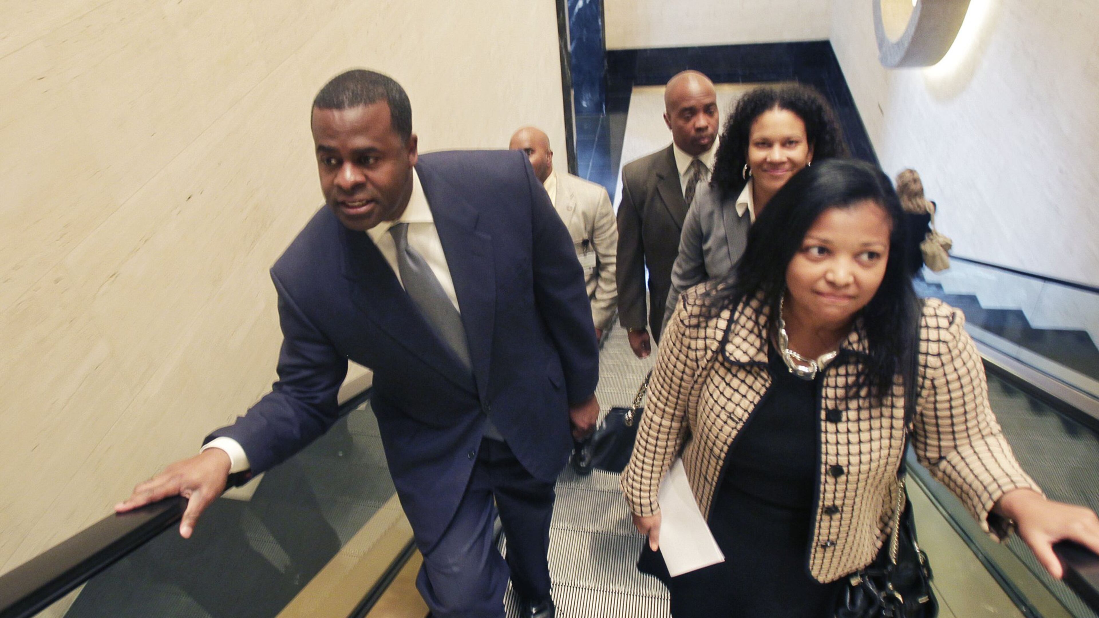 Former Mayor Kasim Reed (left) and city attorney Cathy Hampton represented the city of Atlanta on an economic development trip to South Africa in 2017. BOB ANDRES / BANDRES@AJC.COM