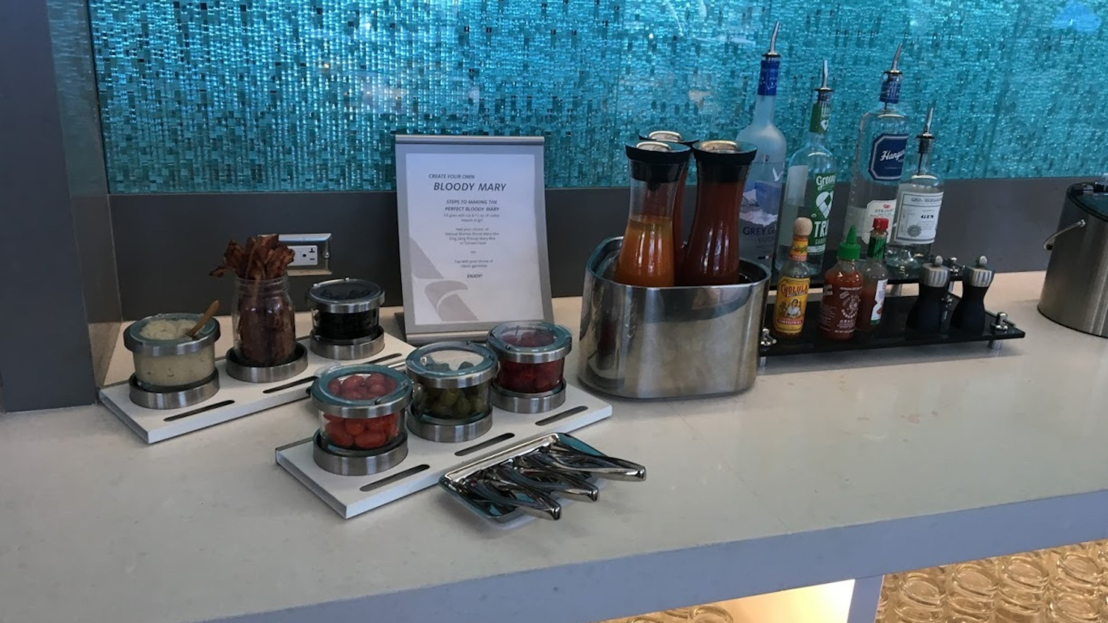 American Airlines recently opened a new lounge at Los Angeles International Airport that includes a Bloody Mary bar. (Hugo Martin/Los Angeles Times/TNS)