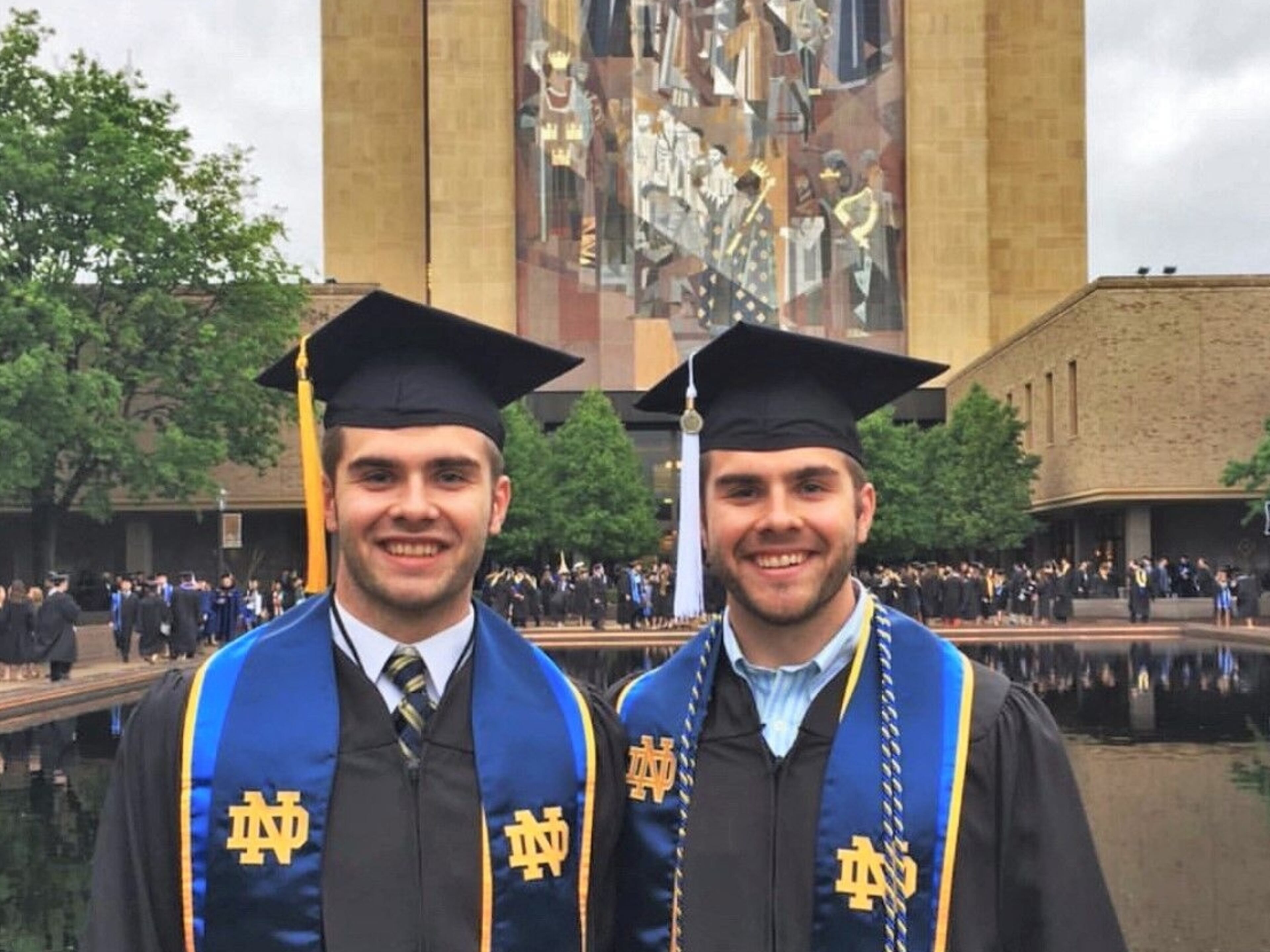 The Ross brothers graduated from Notre Dame in 2017.