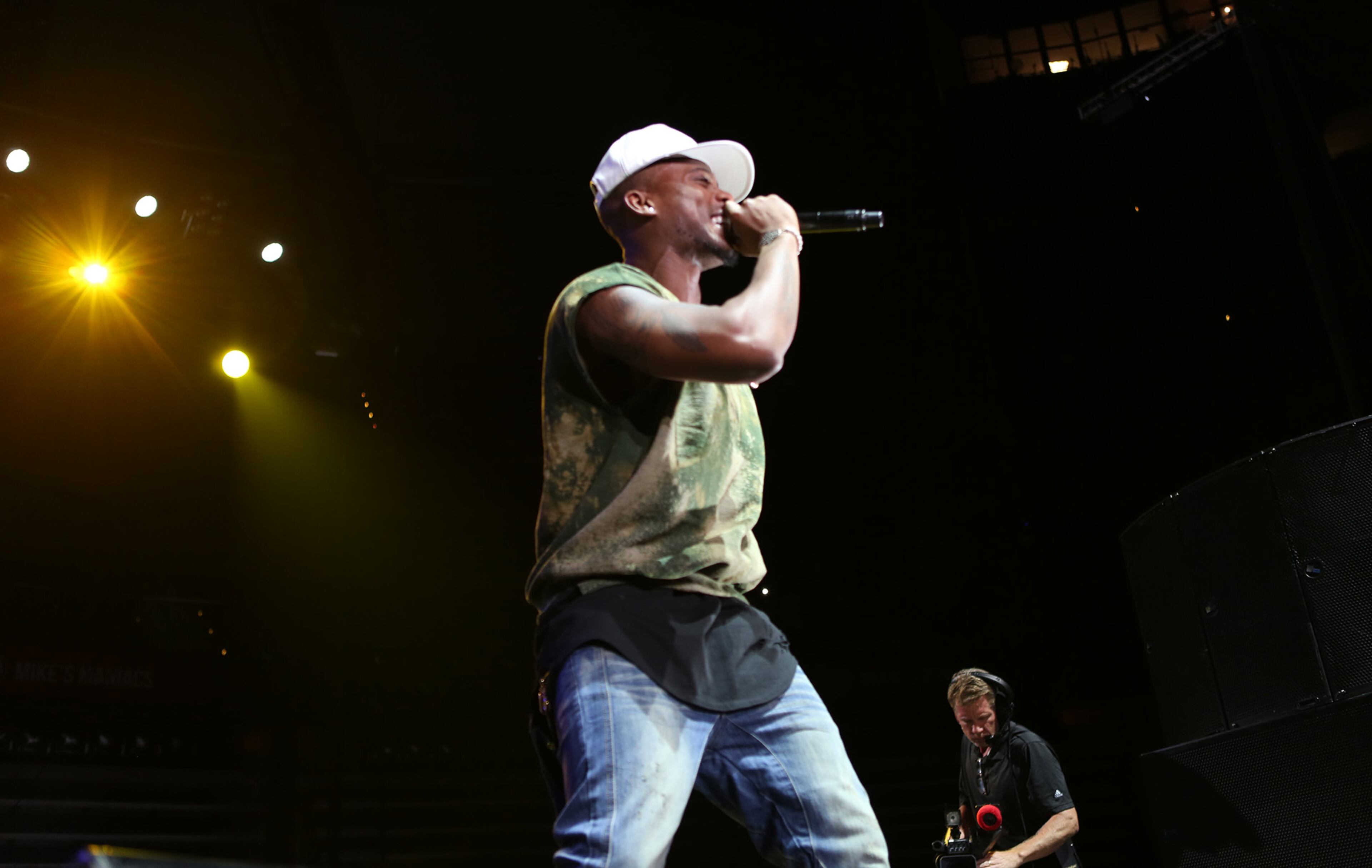 June 20, 2015 -- ATLANTA -- B.o.B. performing at the Hot 107.9 "Birthday Bash 20" at Philips Arena on Saturday. (Akili-Casundria Ramsess/Special to the AJC)