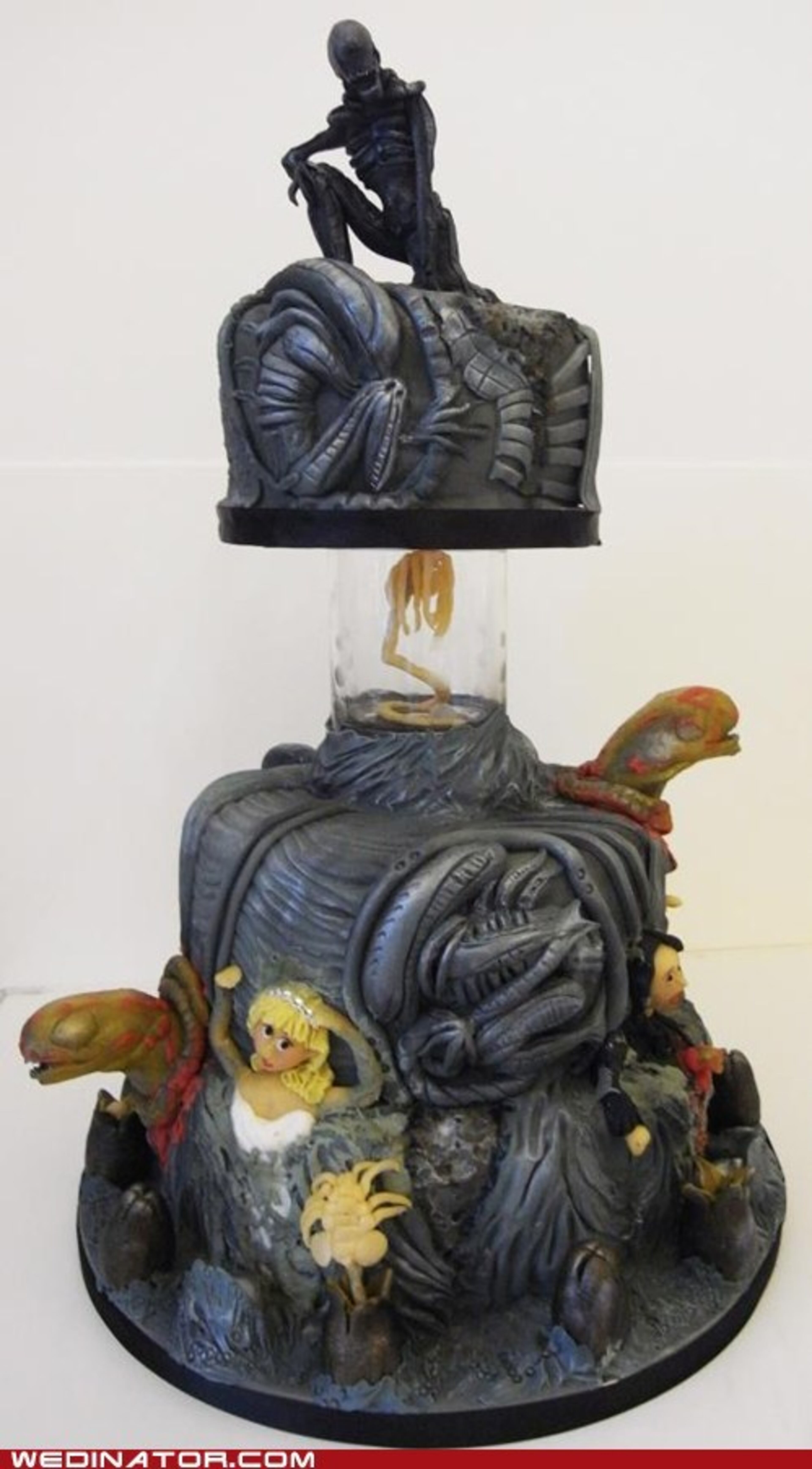 Here are some more unusual wedding cakes.