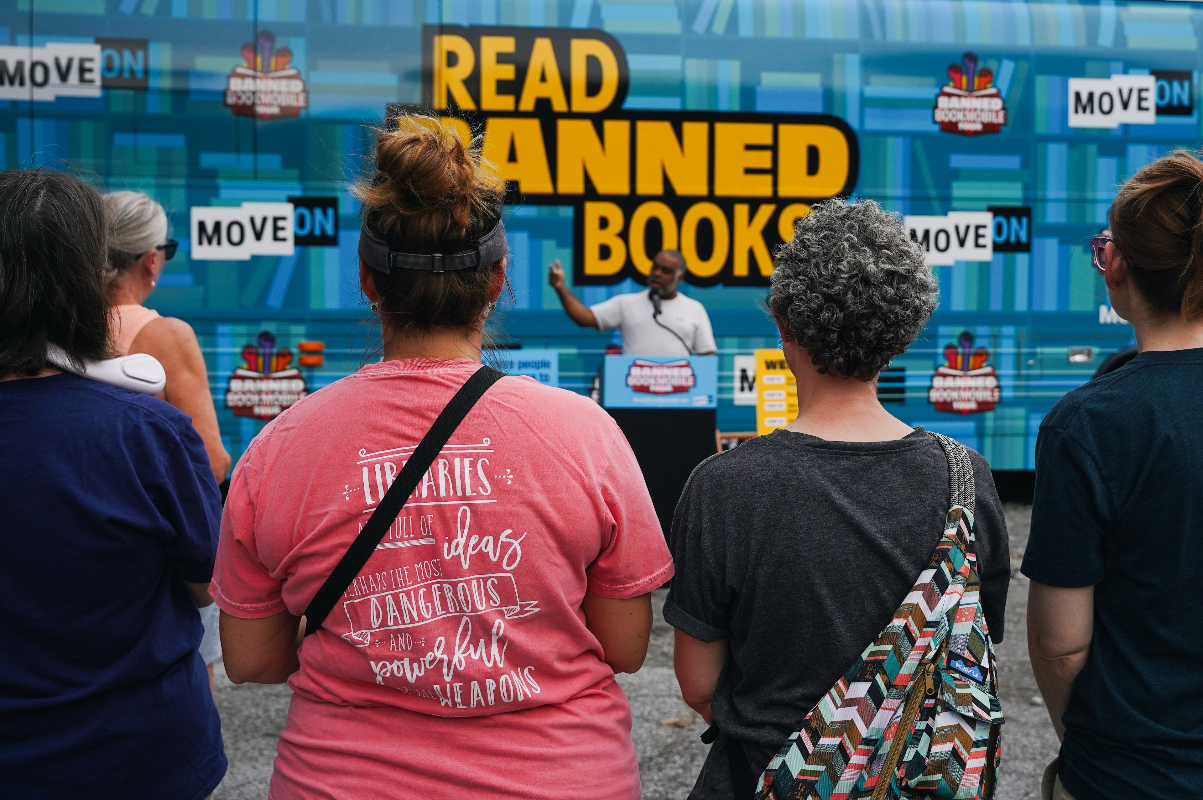 A BUS TRAVELS AMERICA TO PROTEST CENSORSHIP