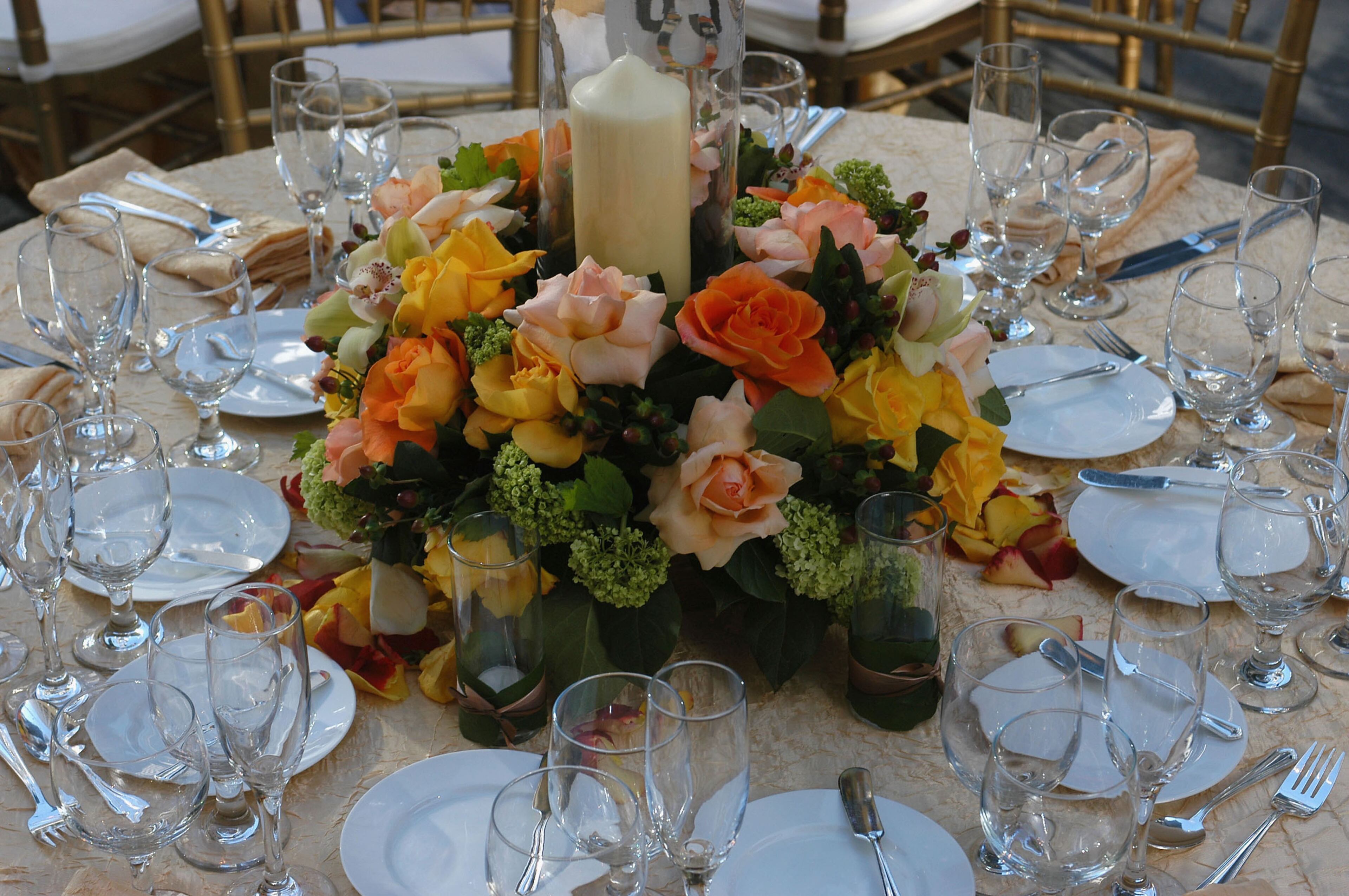 LOS ANGELES, CA - MAY 19: Table setting at the Library Foundation of Los Angeles 2005 Awards Dinner honoring Harper Lee at the City National Plaza on May 19, 2005 in Los Angeles, California. (Photo by Stephen Shugerman/Getty Images)