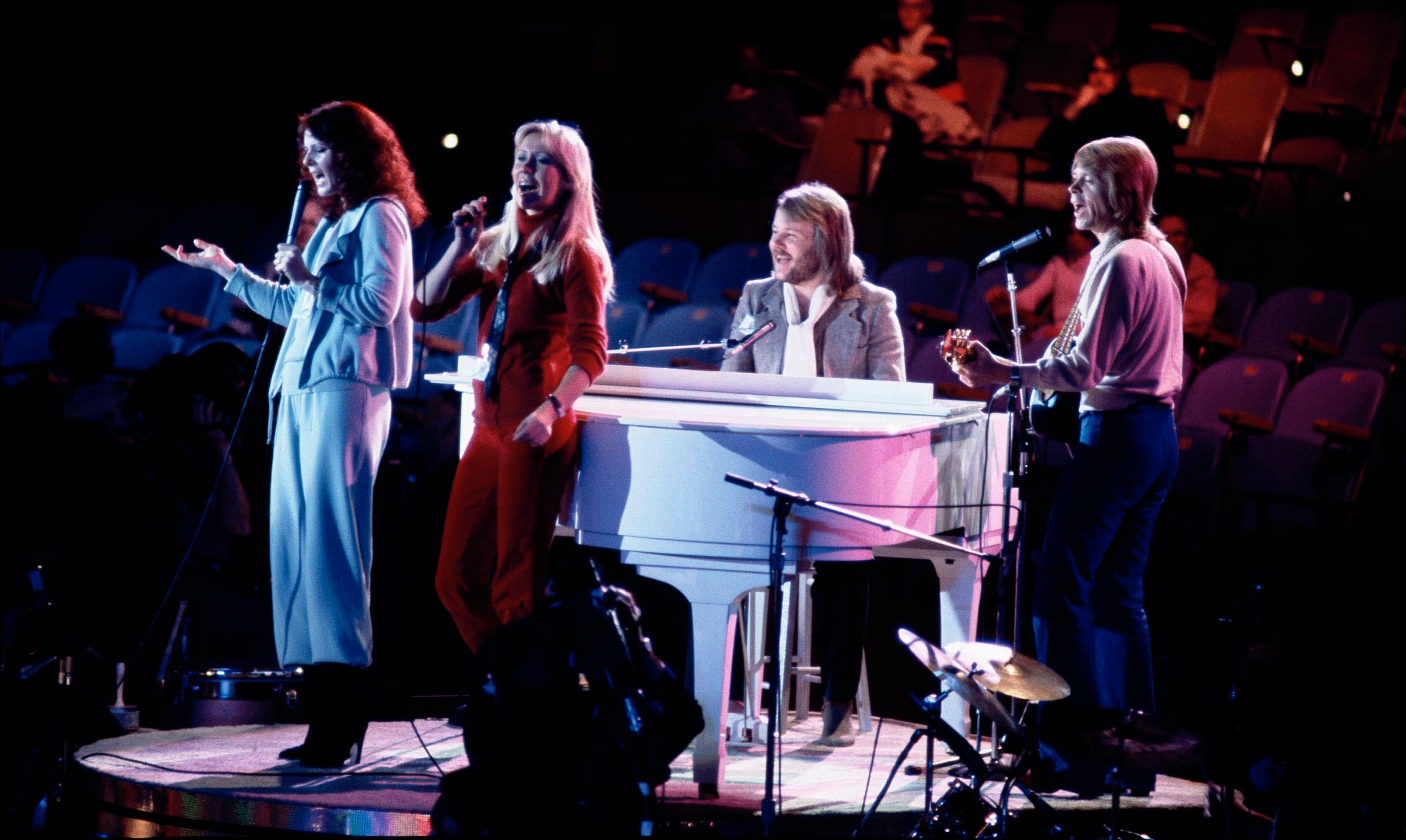 Abba performing at United Nations General Assembly, Tuesday evening, January 9, 1979 in New York, during taping of NBC-TV Special, "The Music for UNICEF concert."