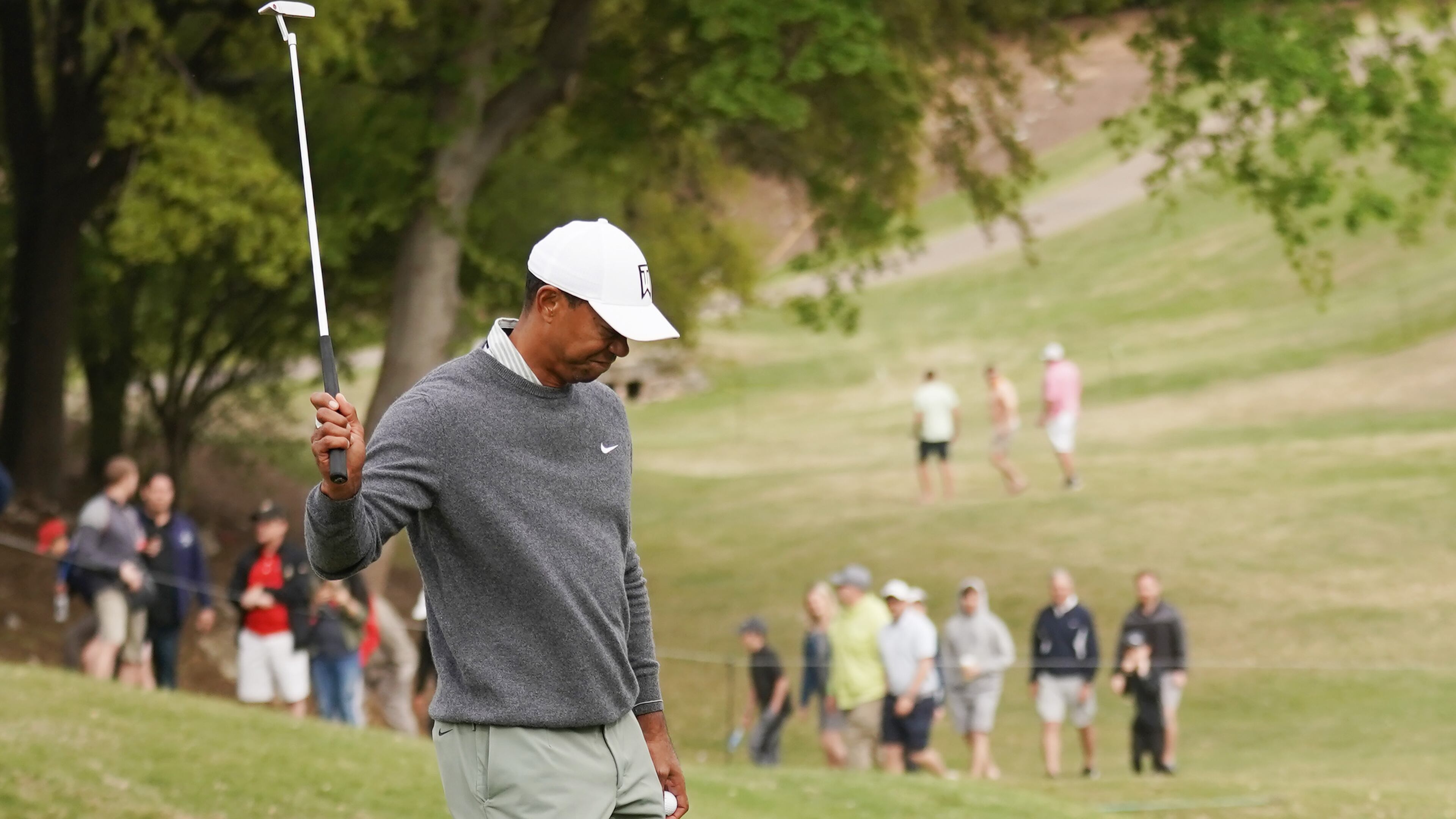 Tiger Woods was not a happy man after losing to Lucas Bjerregaard in the quarterfinal round of the World Golf Championships-Dell Technologies Match Play. But he's had a week off to refocus on the Masters. (Photo by Darren Carroll/Getty Images)