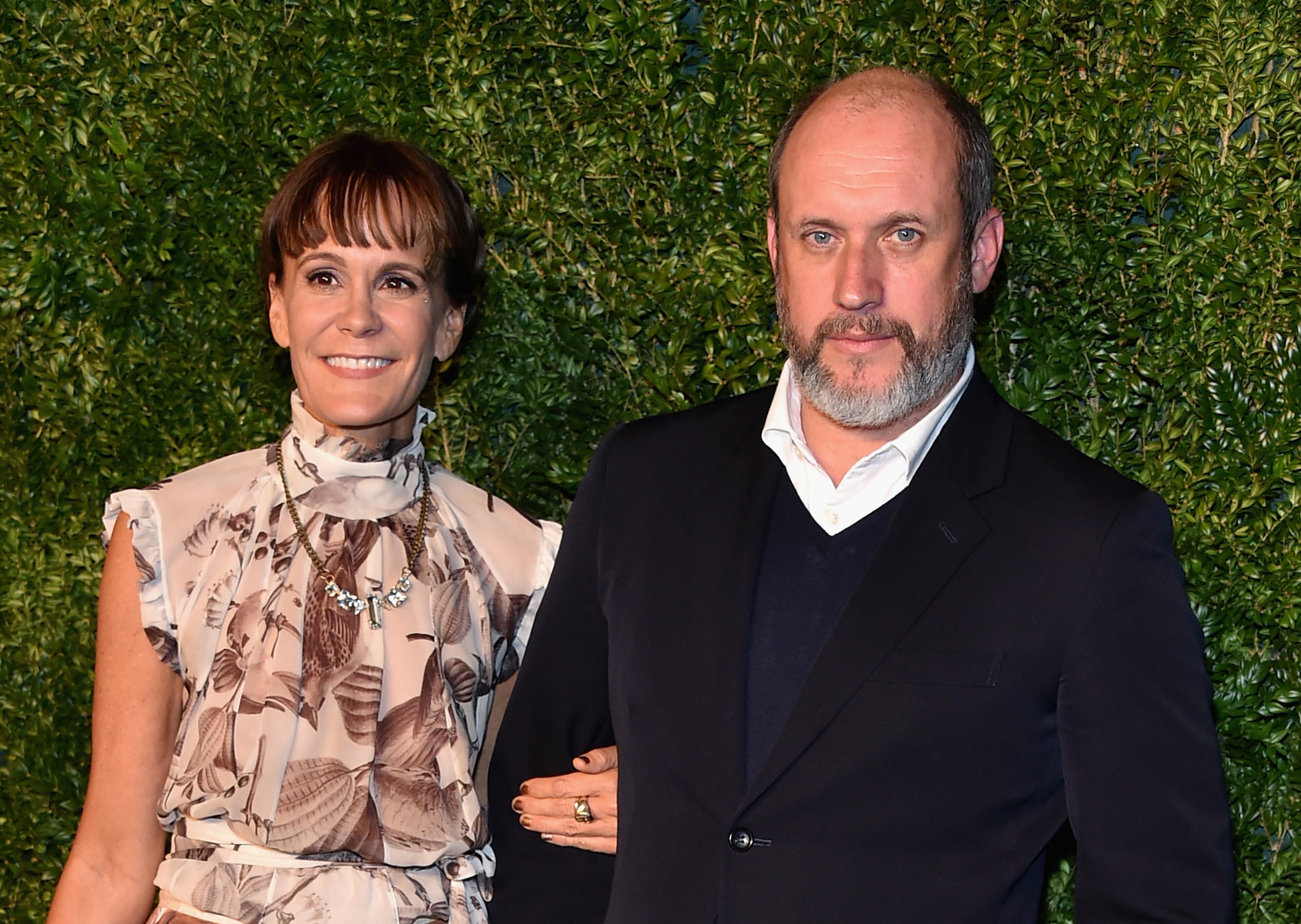 NEW YORK, NY - NOVEMBER 03: Creative director at Oscar de la Renta Peter Copping (R) and a guest attend the 11th annual CFDA/Vogue Fashion Fund Awards at Spring Studios on November 3, 2014 in New York City. (Photo by Theo Wargo/Getty Images)