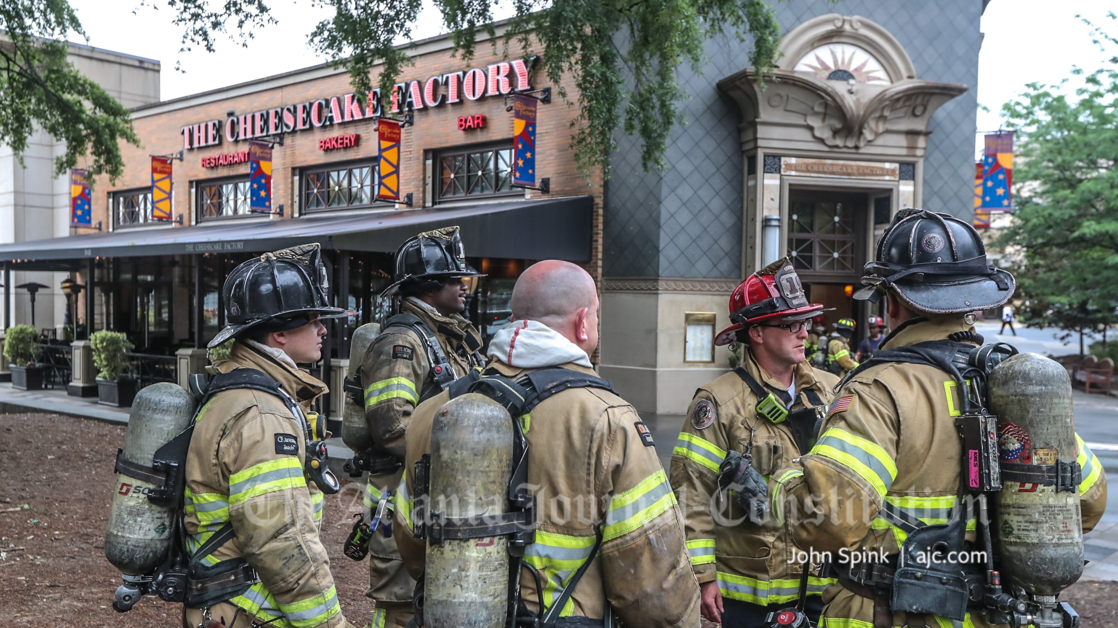 One employee was injured when the deep fryer caught fire in the restaurant's kitchen, authorities said.