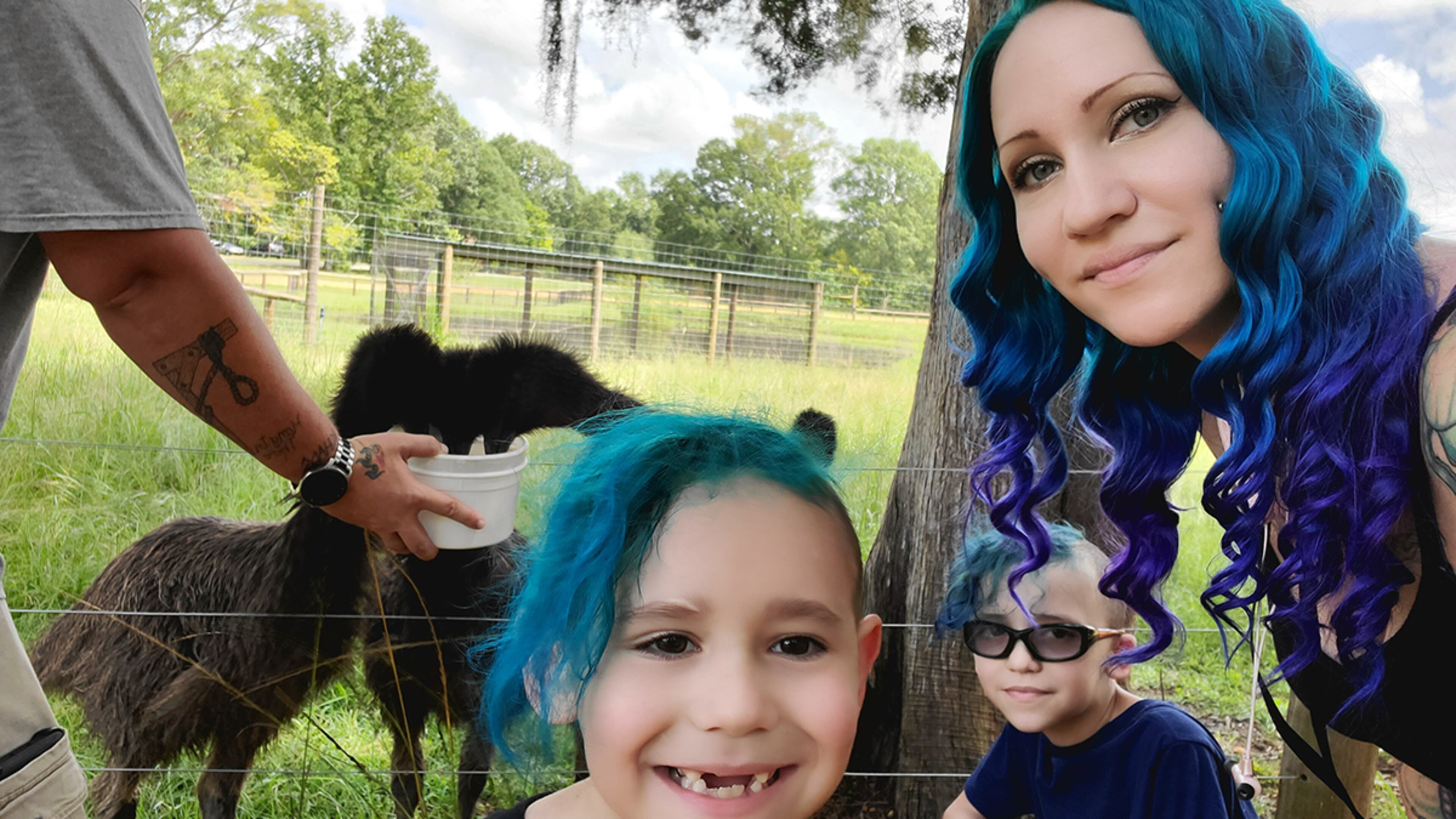 Ashley Altman and family went to the Alabama Safari Park as a birthday present for the kids. The family, Ashley, husband James, and kids Blaze, Gauge and Lilliana (not pictured), usually take a trip for each child's birthday, but the pandemic thwarted those plans.
Photo courtesy Ashley Altman