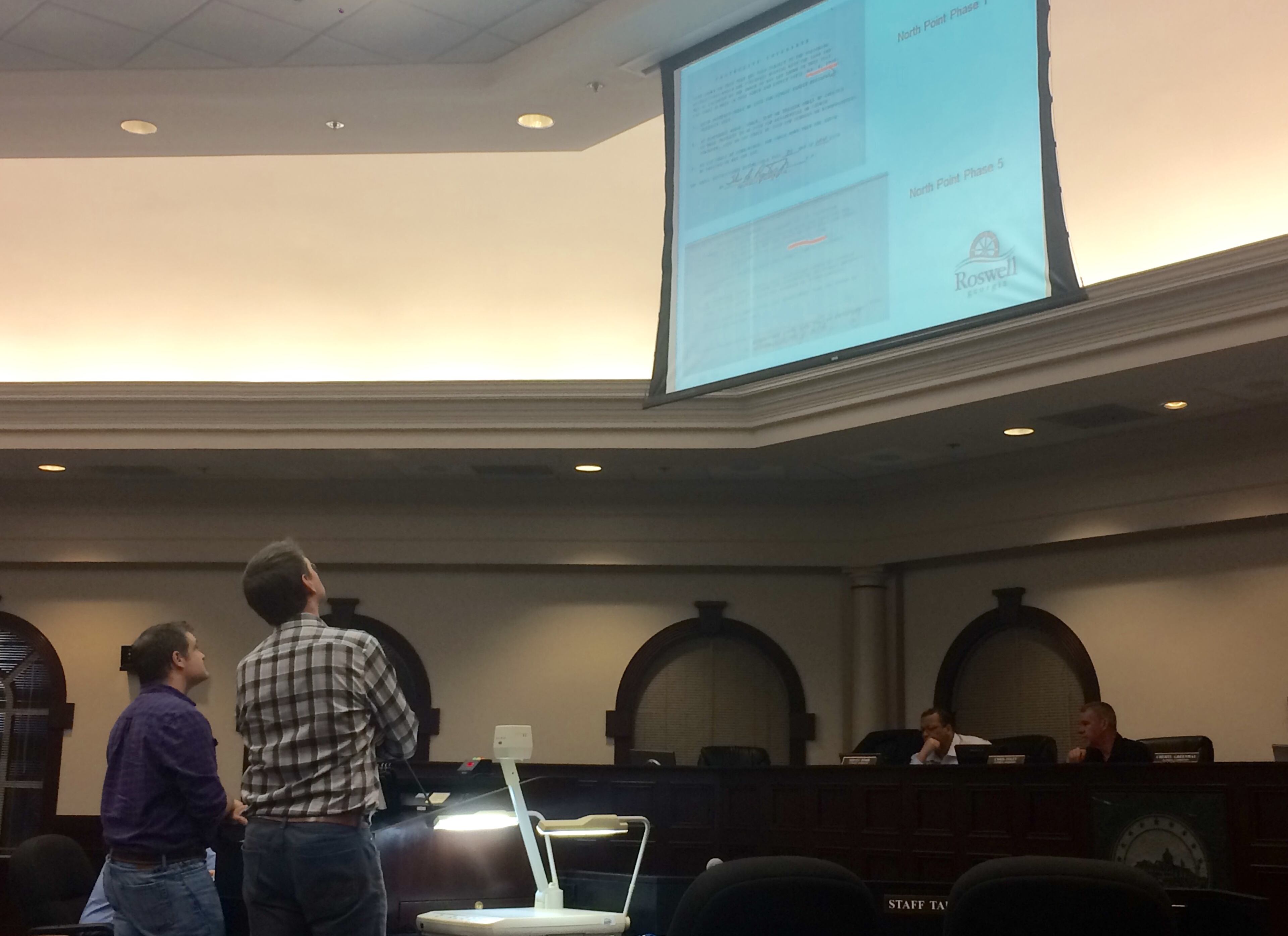 Greyden Engineering presented plans to develop land in the North Point subdivision at a meeting in Roswell.