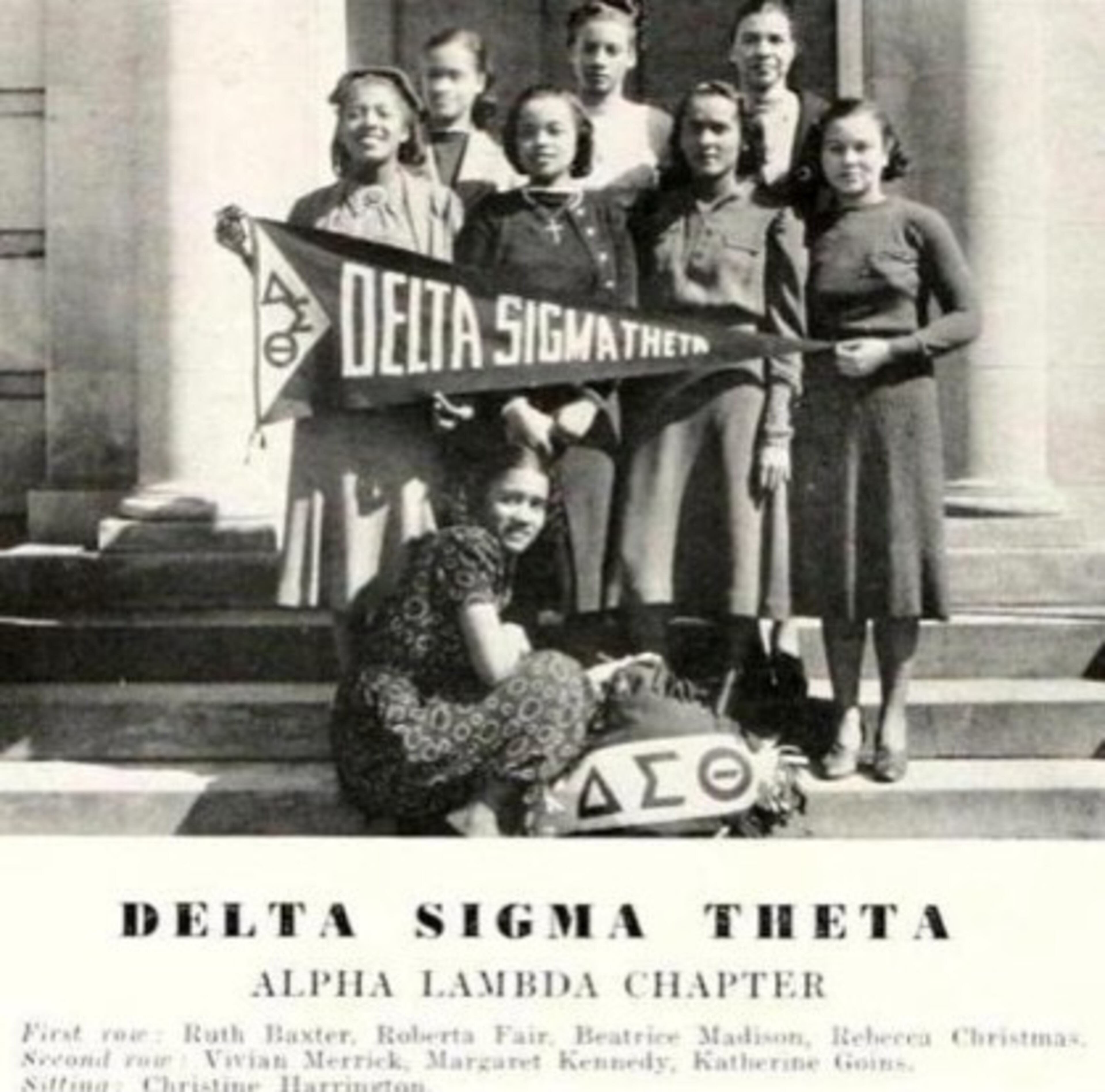 Another early Delta chapter, in this undated photo, was the Alpha Lambda Chapter at North Carolina Central University.