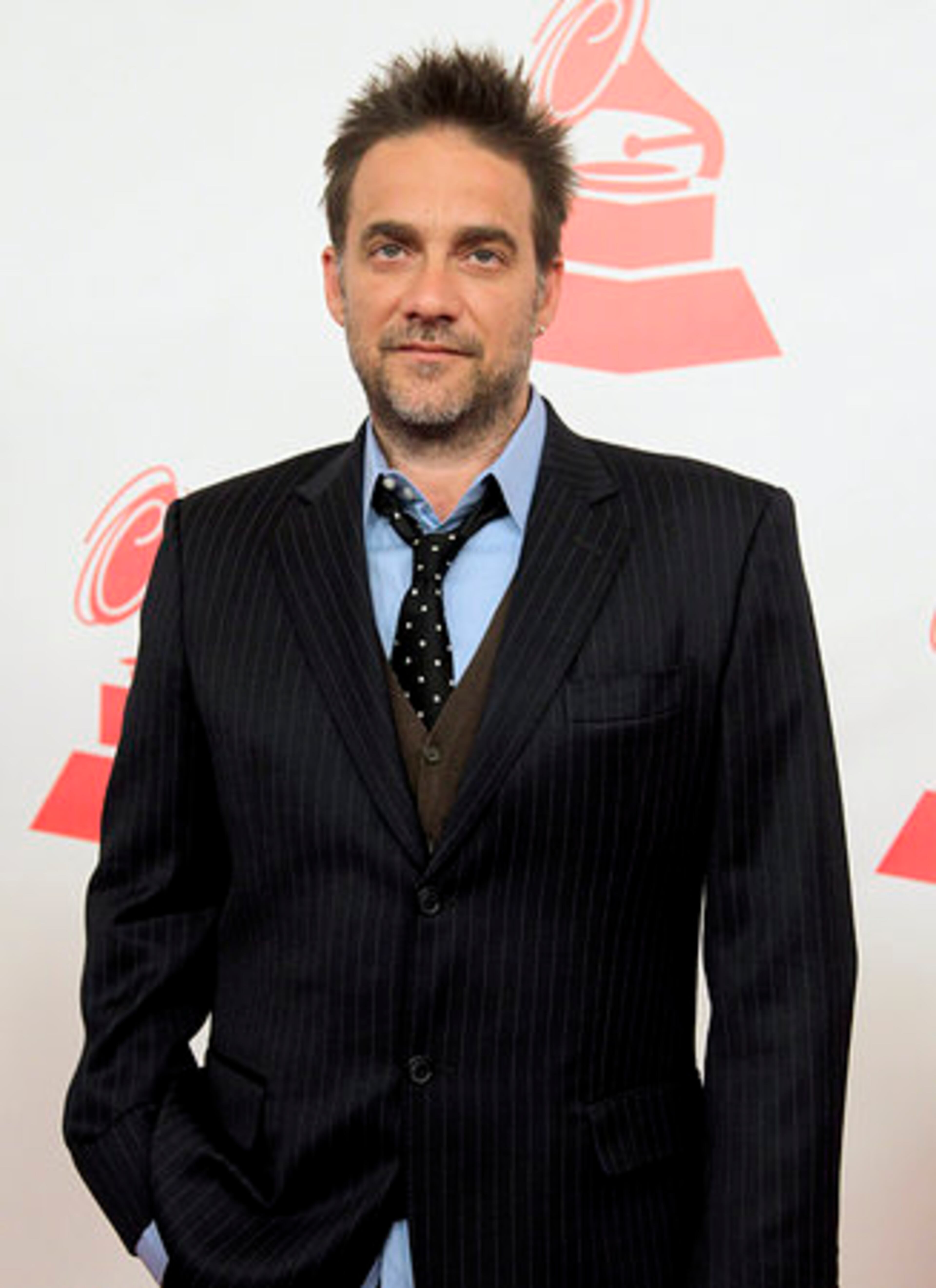 Vicentico, of music group Los Fabulosos Cadillacs, arrives.