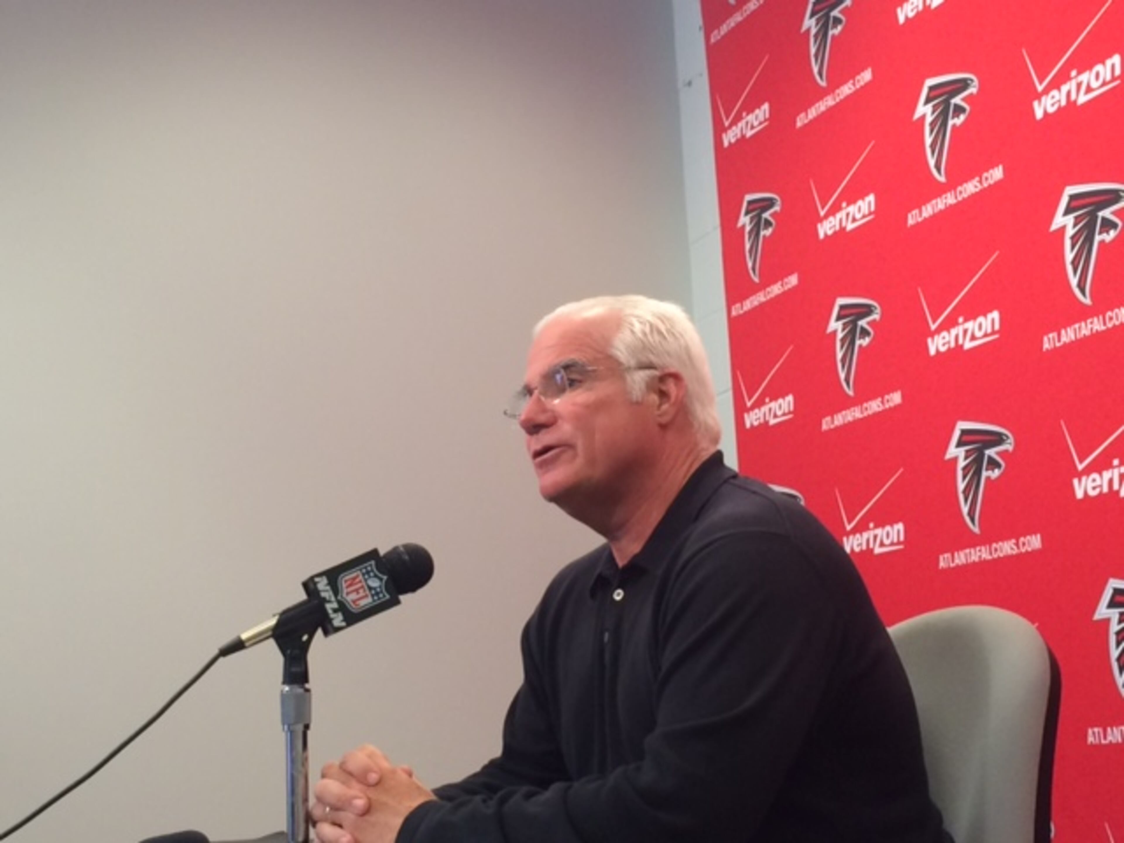 Falcons coach Mike Smith on Monday. (By D. Orlando Ledbetter)