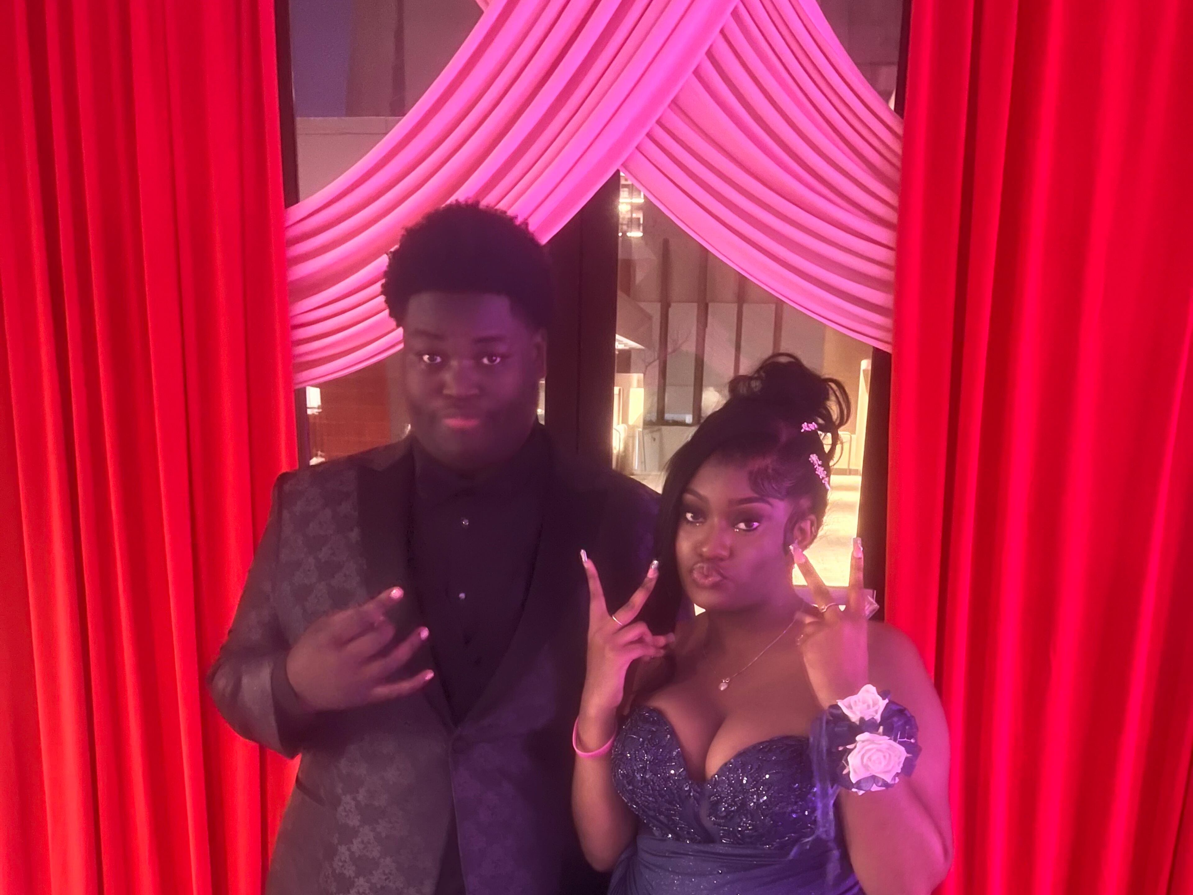 Malik King and his date at the Newton High School senior prom held March 29 in Atlanta. Nurses at the Piedmont Newton Hospital infusion center all helped the cancer patient make it to this important high school milestone. Photo courtesy of Piedmont Newton Hospital