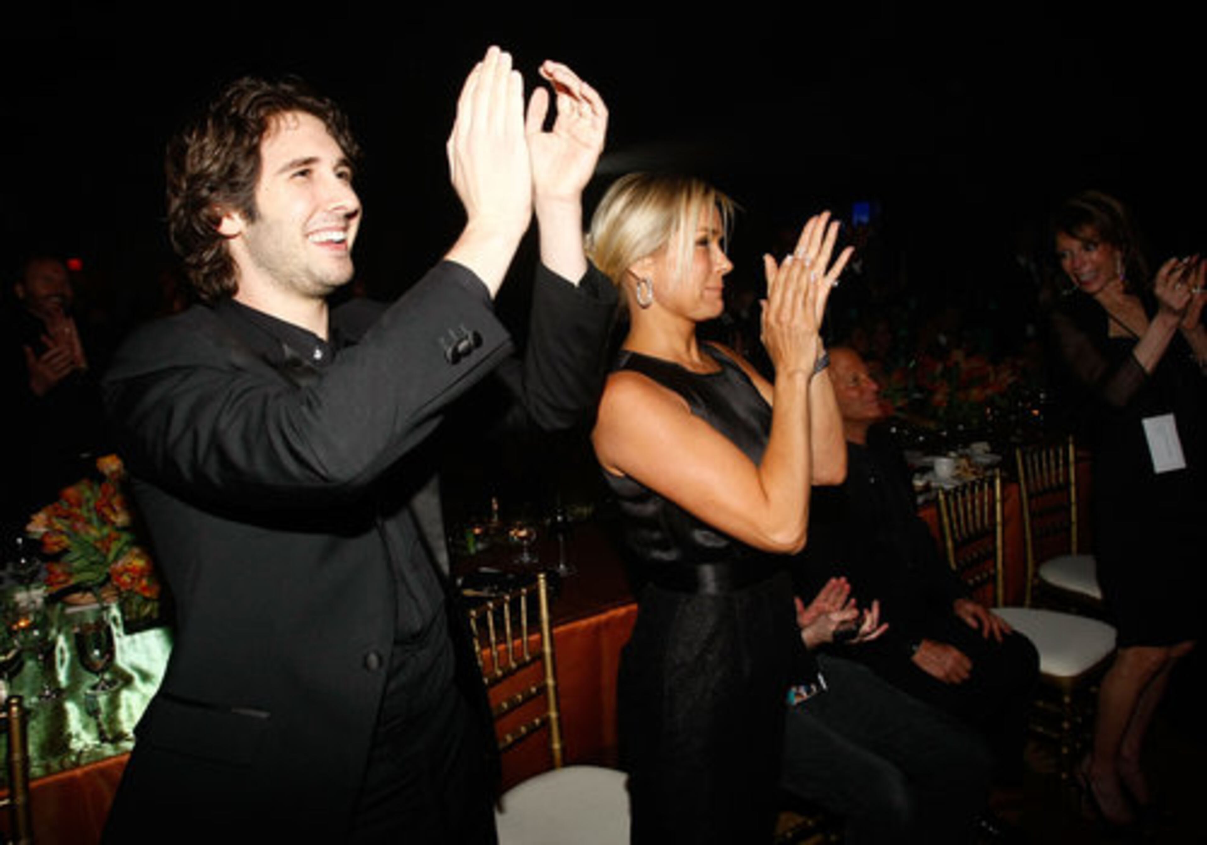 Singer Josh Groban, left, and Yolanda Hadid were there.