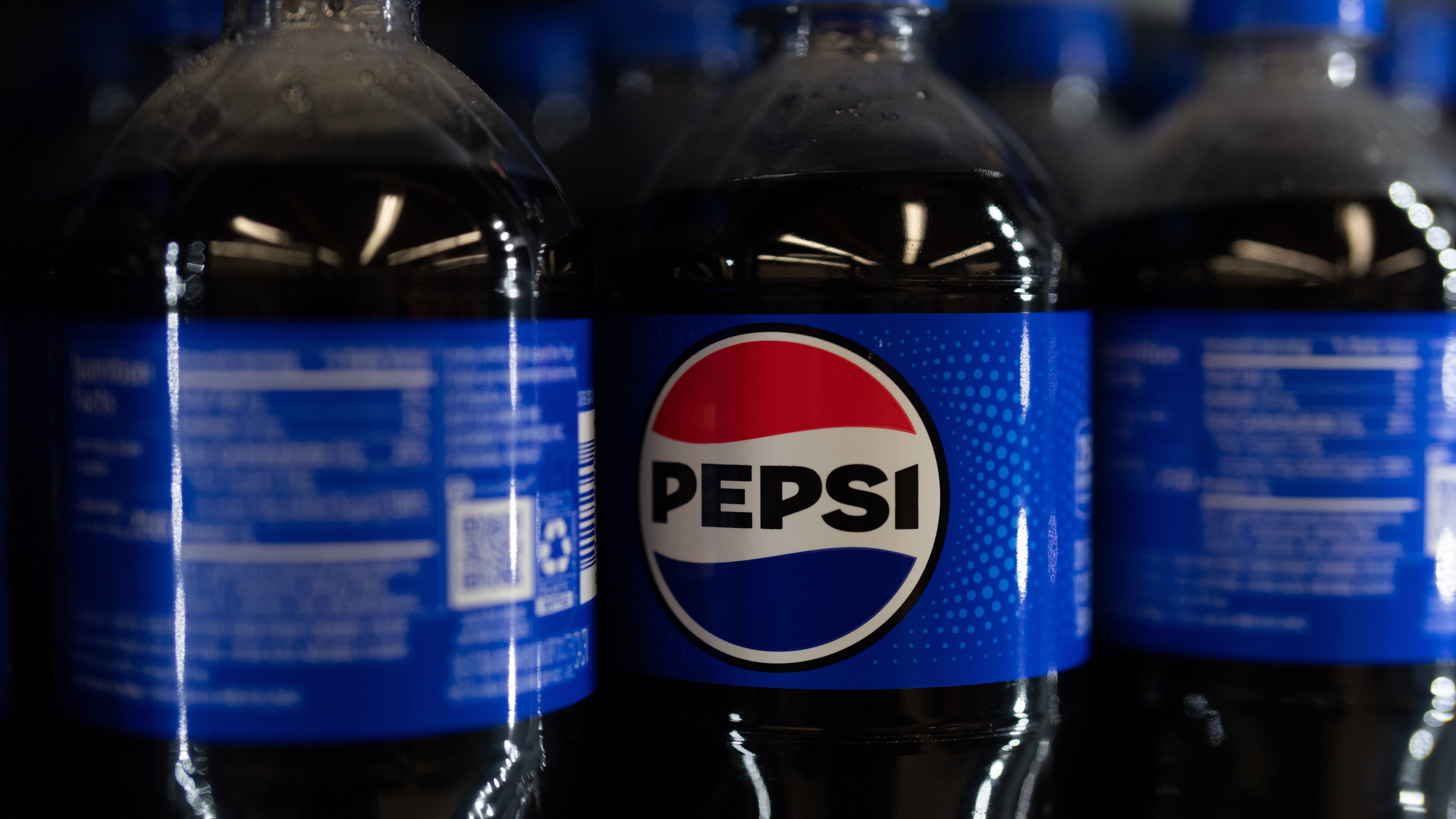 Bottles of Pepsi are displayed for sale at Hawthorne Market on Tuesday, Jan. 6, 2026, in Portland, Ore. (AP Photo/Jenny Kane)