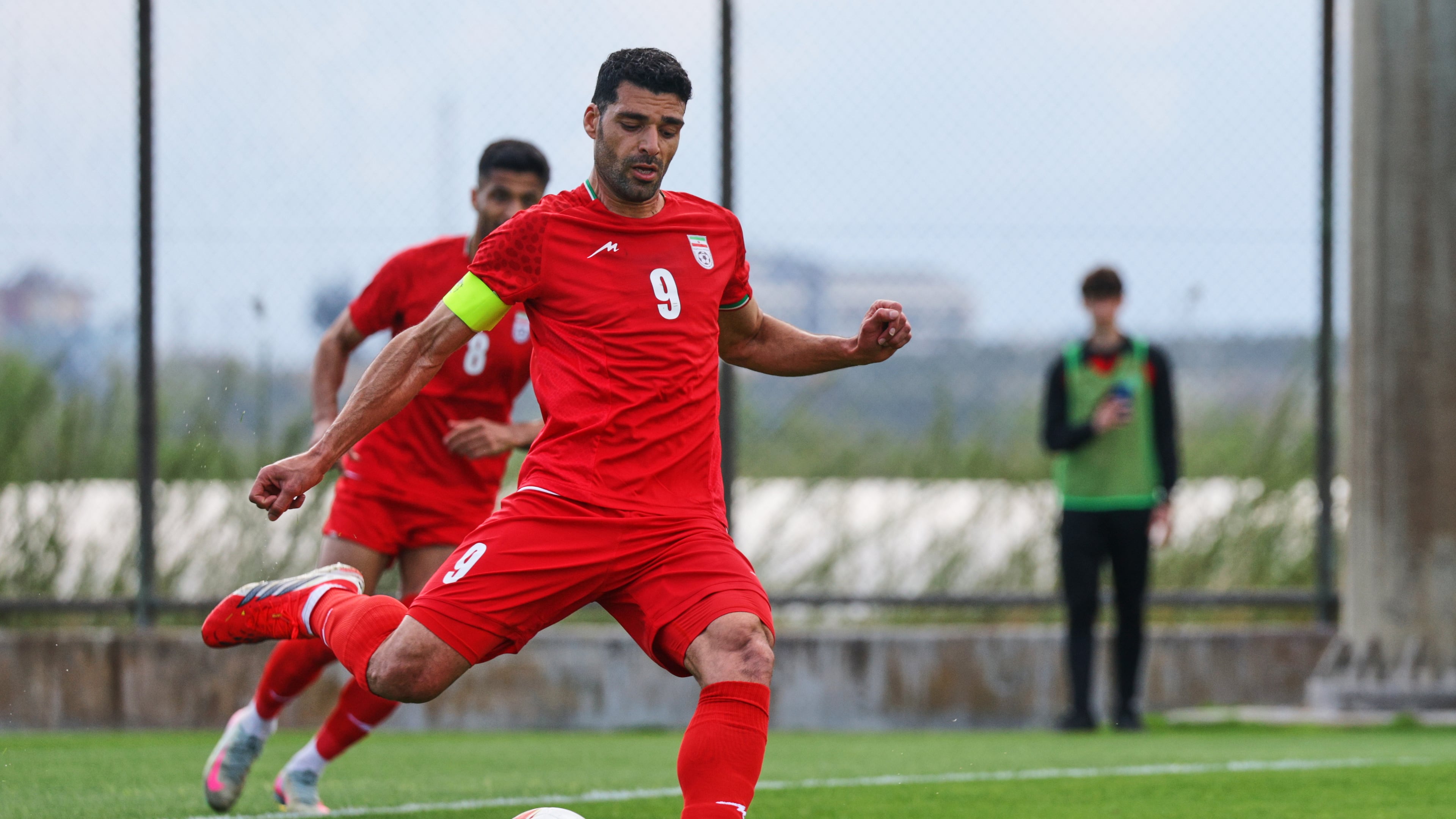 FILE - Iran's Mehdi Taremi shoots a penalty kick to score his side's second goal during a friendly soccer match between Iran and Costa Rica, in Antalya, southern Turkey, Tuesday, March 31, 2026. (AP Photo/Riza Ozel, File)