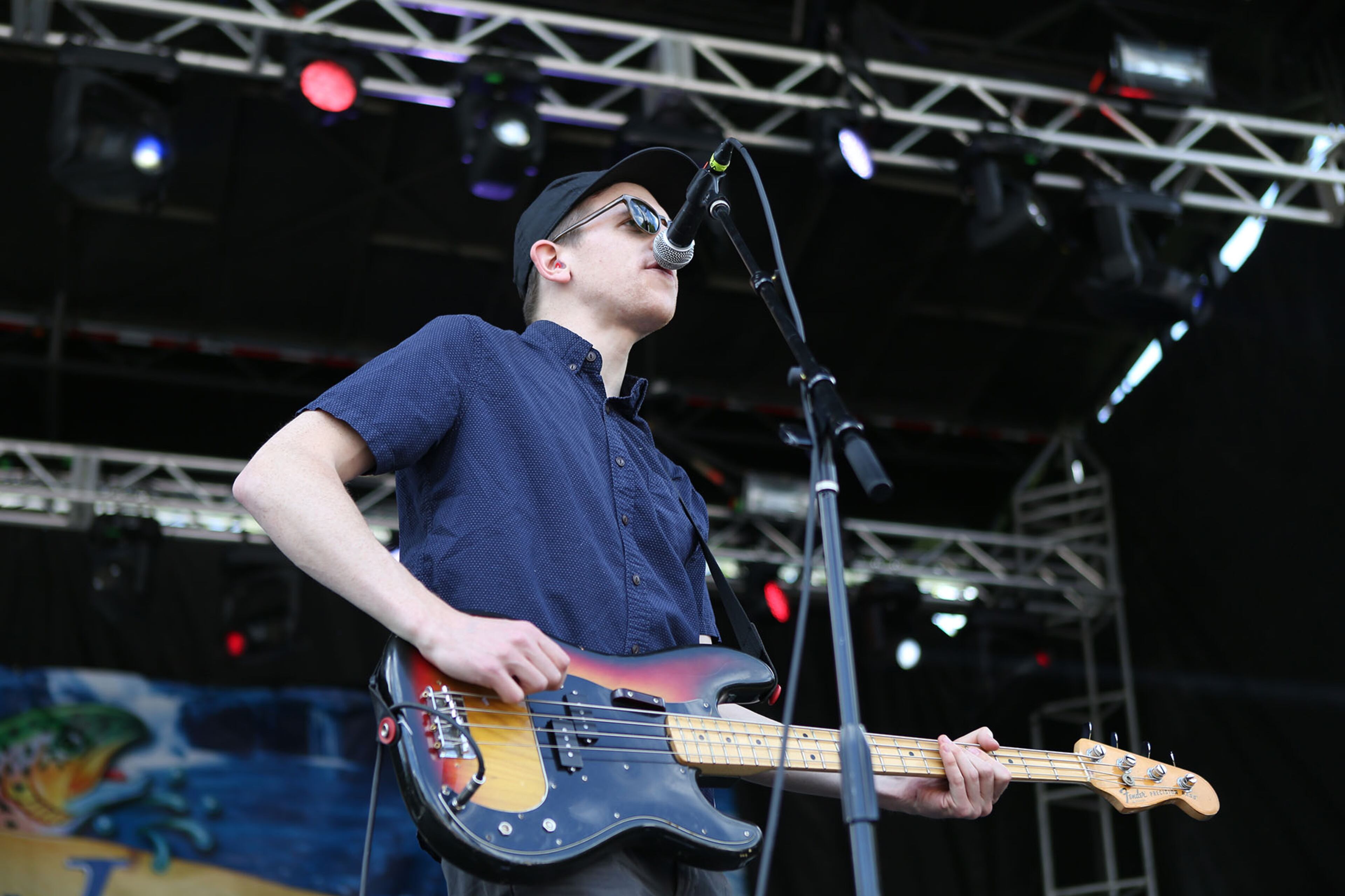 Tokyo Police lead vocalist and bassist David Monks performing at SweetWater 420 Fest on Saturday, April 23, 2016 in Atlanta, Ga. (Akili-Casundria Ramsess/Special to the AJC)