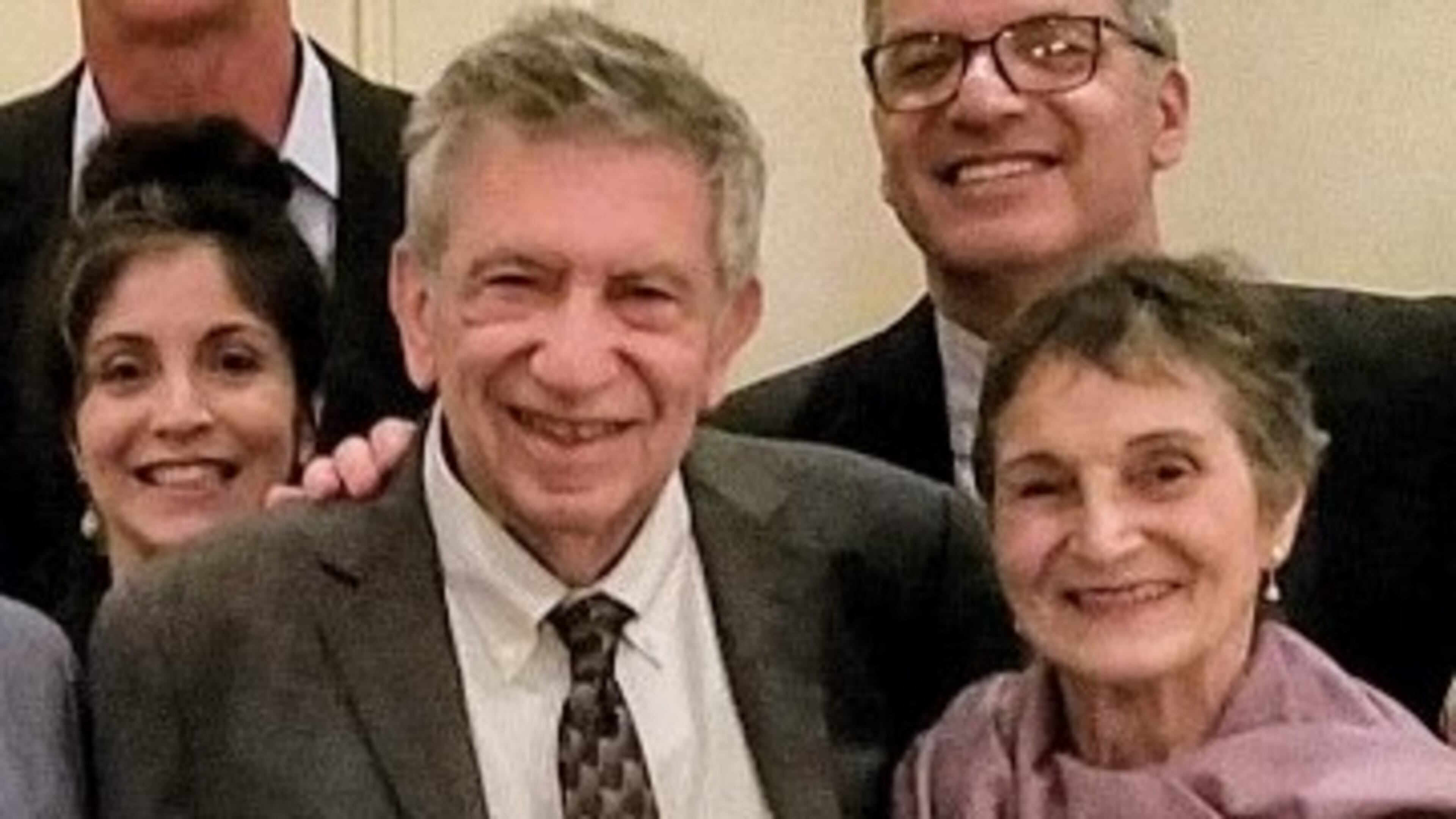 Dr. Edward Leader, in the center, with his wife Mary Wool Leader. Dr. Leader was a noted Atlanta psychiatrist and psychoanalyst who also taught at the Emory University School of Medicine and worked with soldiers for Veterans Affairs.