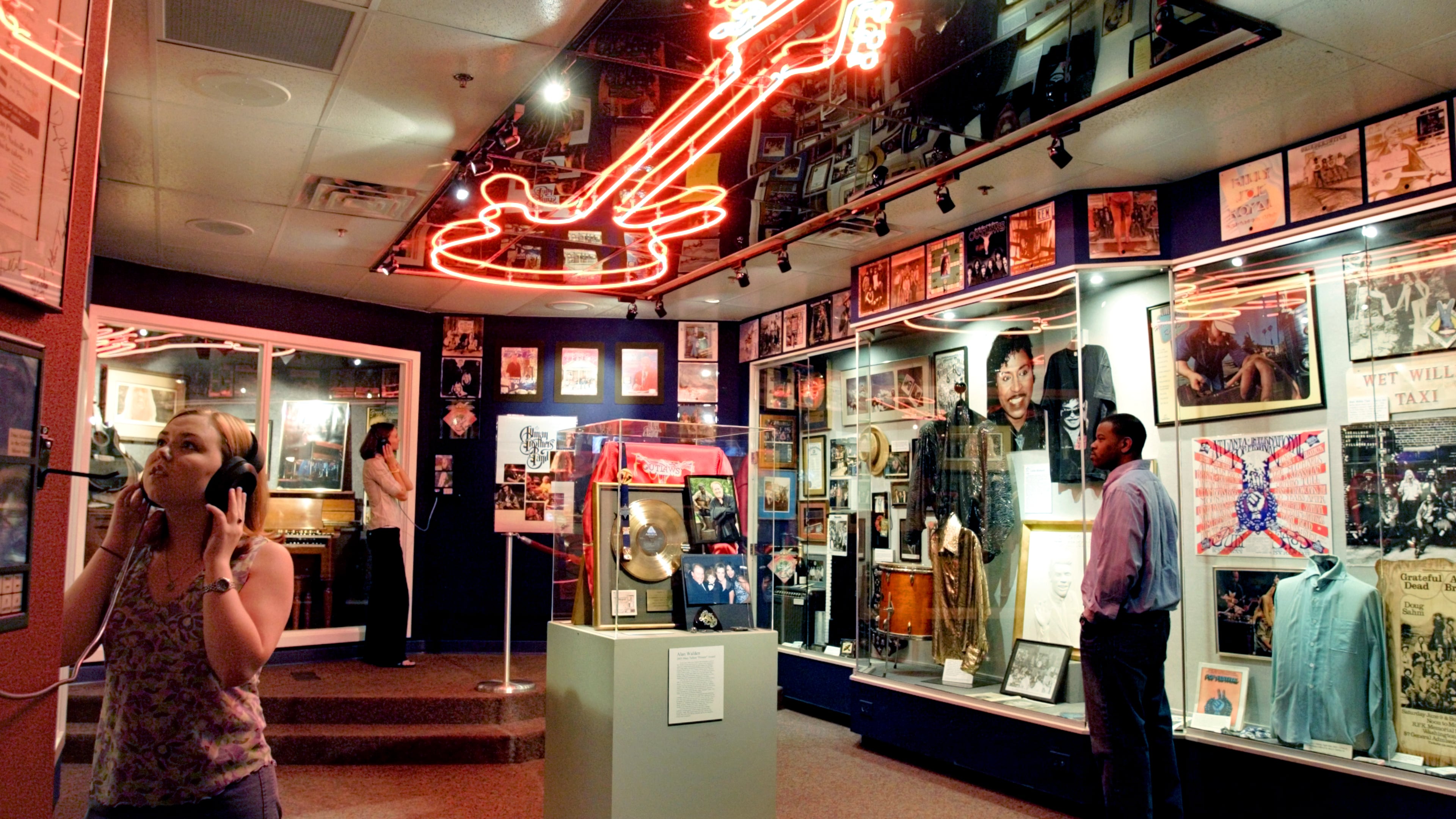 In the Vintage Vinyl exhibit of rock & roll in the Georgia Music Hall of Fame in Macon, you'll see costumes and memorabilia from famous entertainers such as Little Richard.