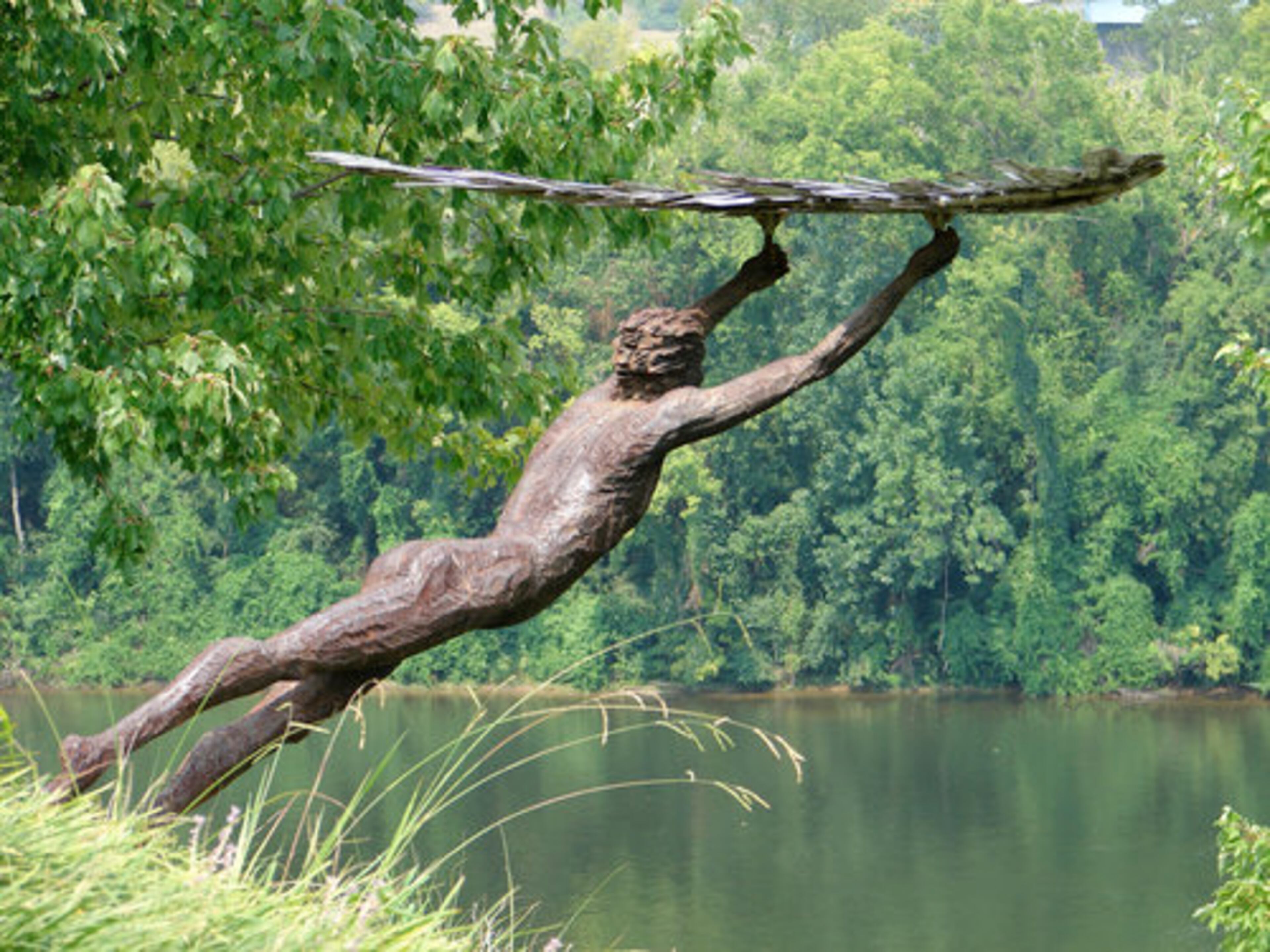 DOZENS OF sculptures are on display around the Bluff View Arts District overlooking the Tennessee River.