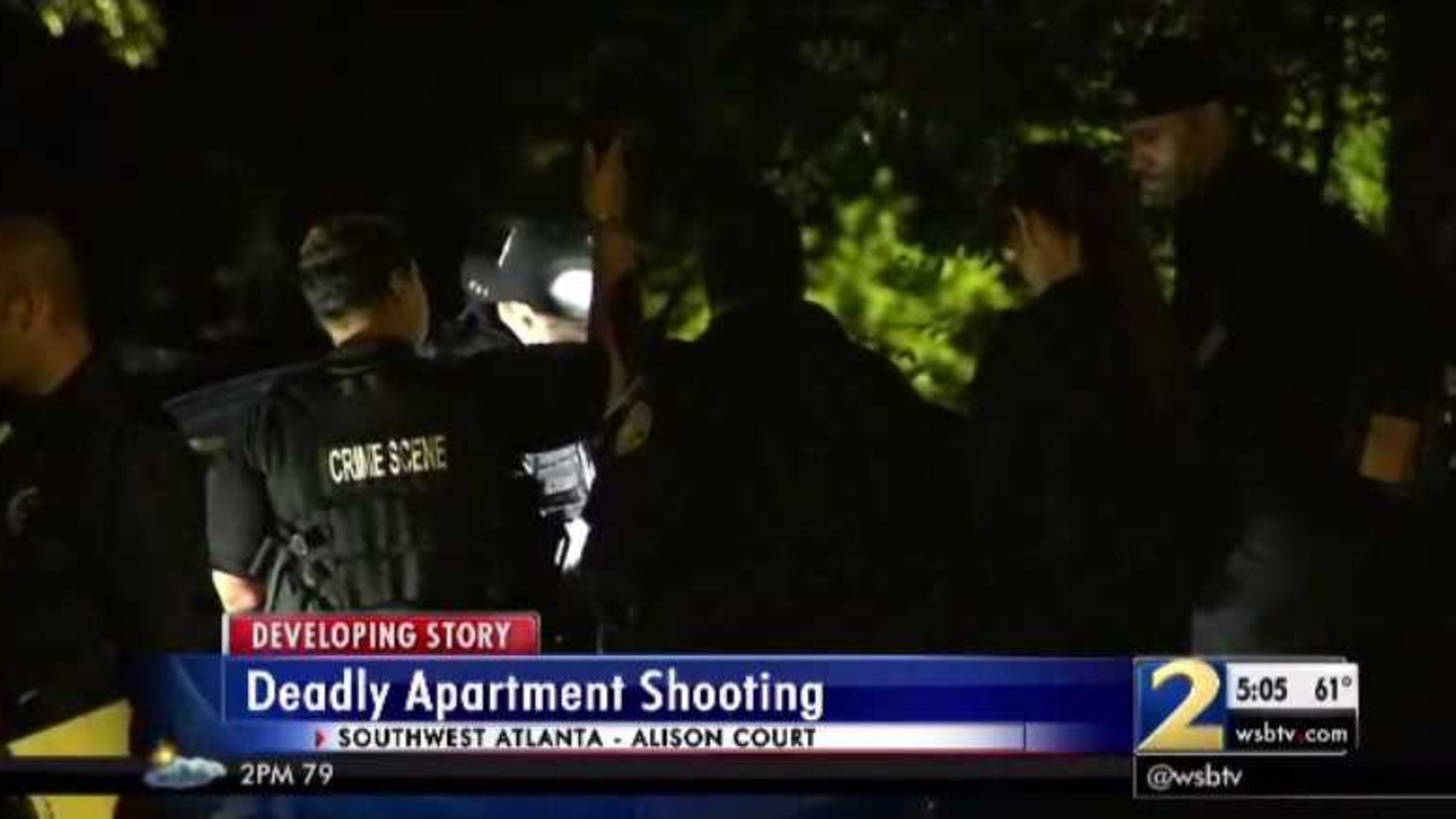 Police are searching for a shooter accused of killing a man in his car Tuesday night in southwest Atlanta. (Credit: Channel 2 Action News)