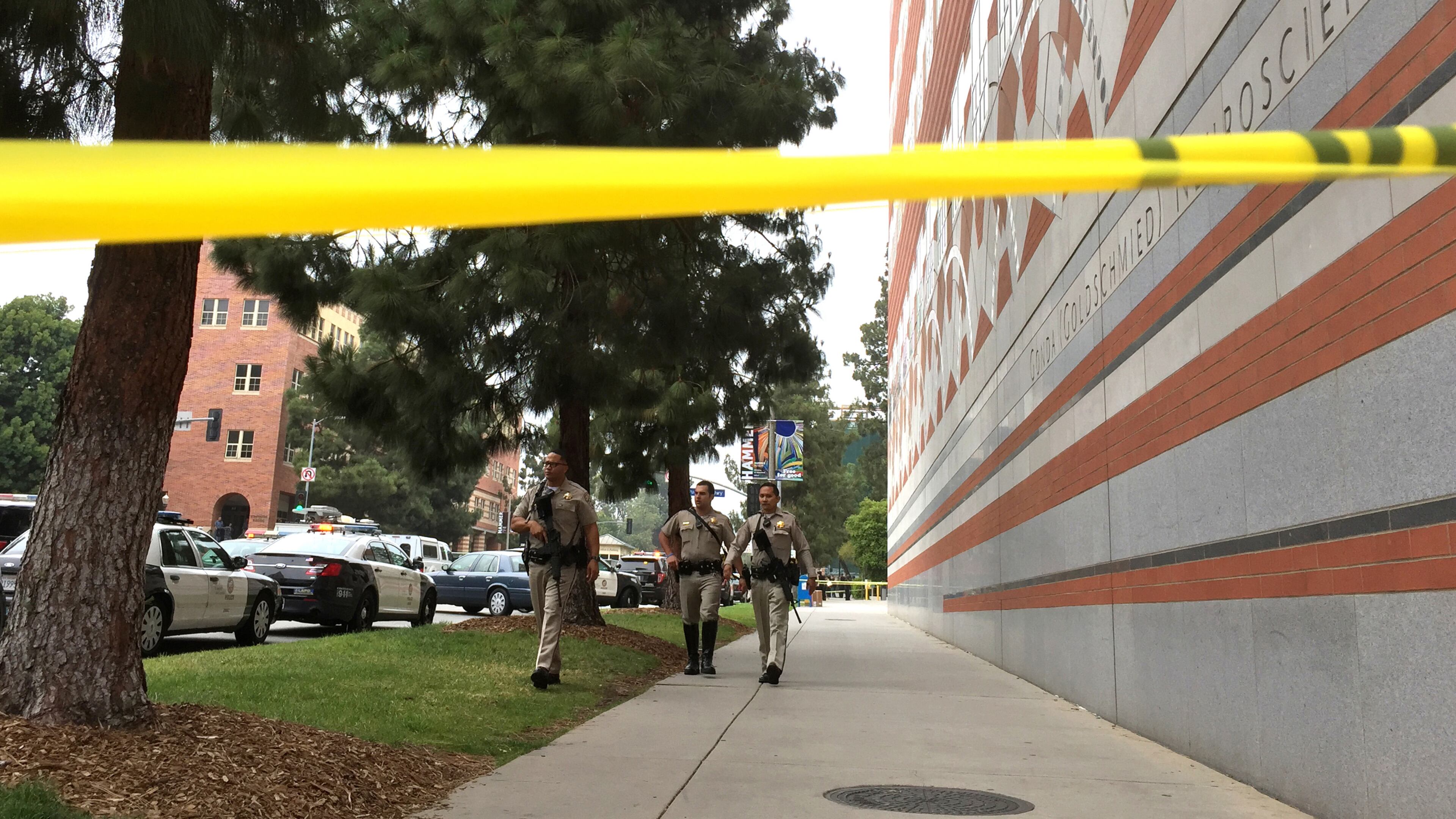 Sheriff deputies work at the scene of a fatal shooting at the University of California, Los Angeles, Wednesday, June 1, 2016, in Los Angeles. (AP Photo/Ringo H.W. Chiu)
