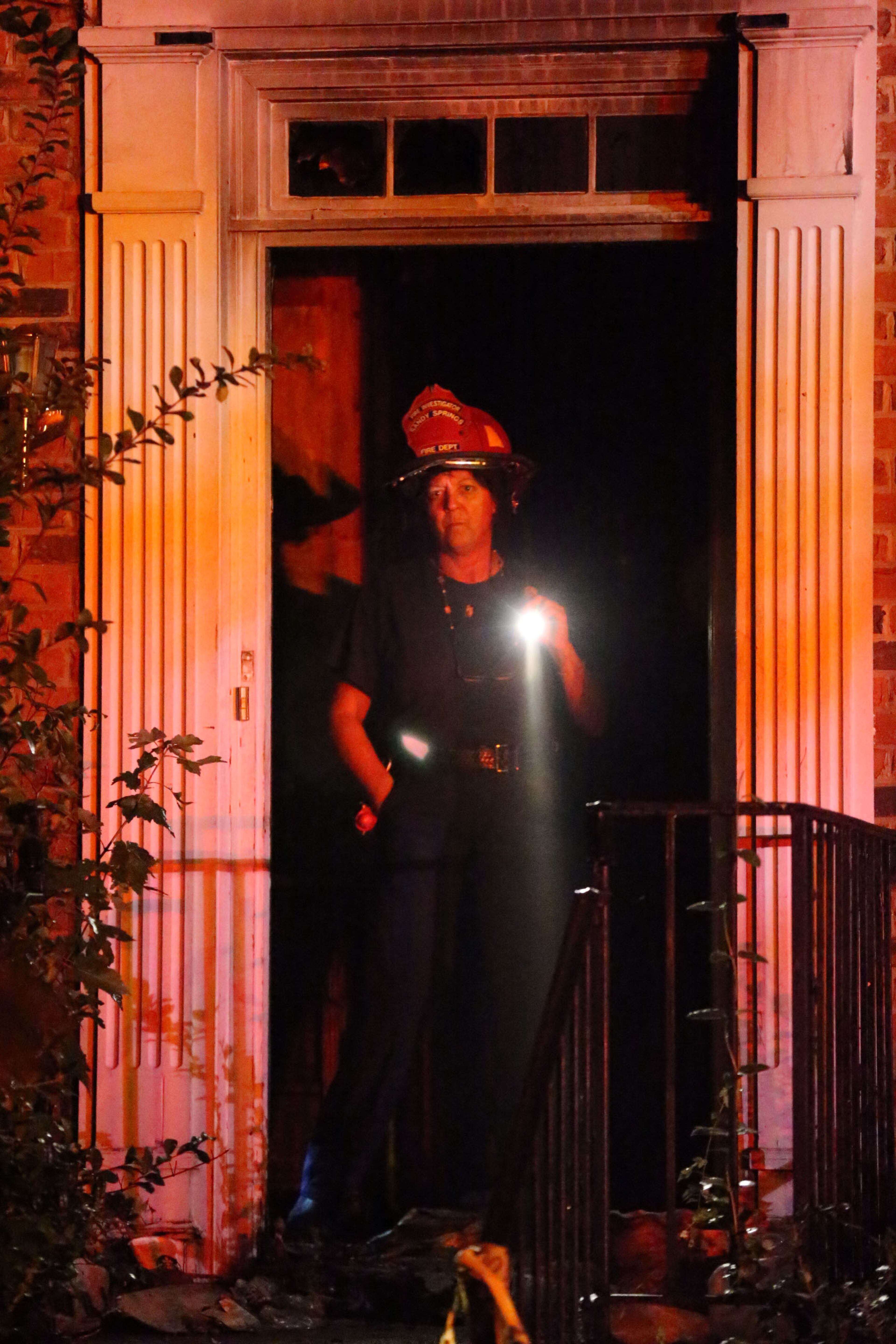 Two people died early Monday after being pulled from a burning home in Sandy Springs. The fire broke out around midnight in a duplex on North River Parkway. | JOHN SPINK/jspink@ajc.om