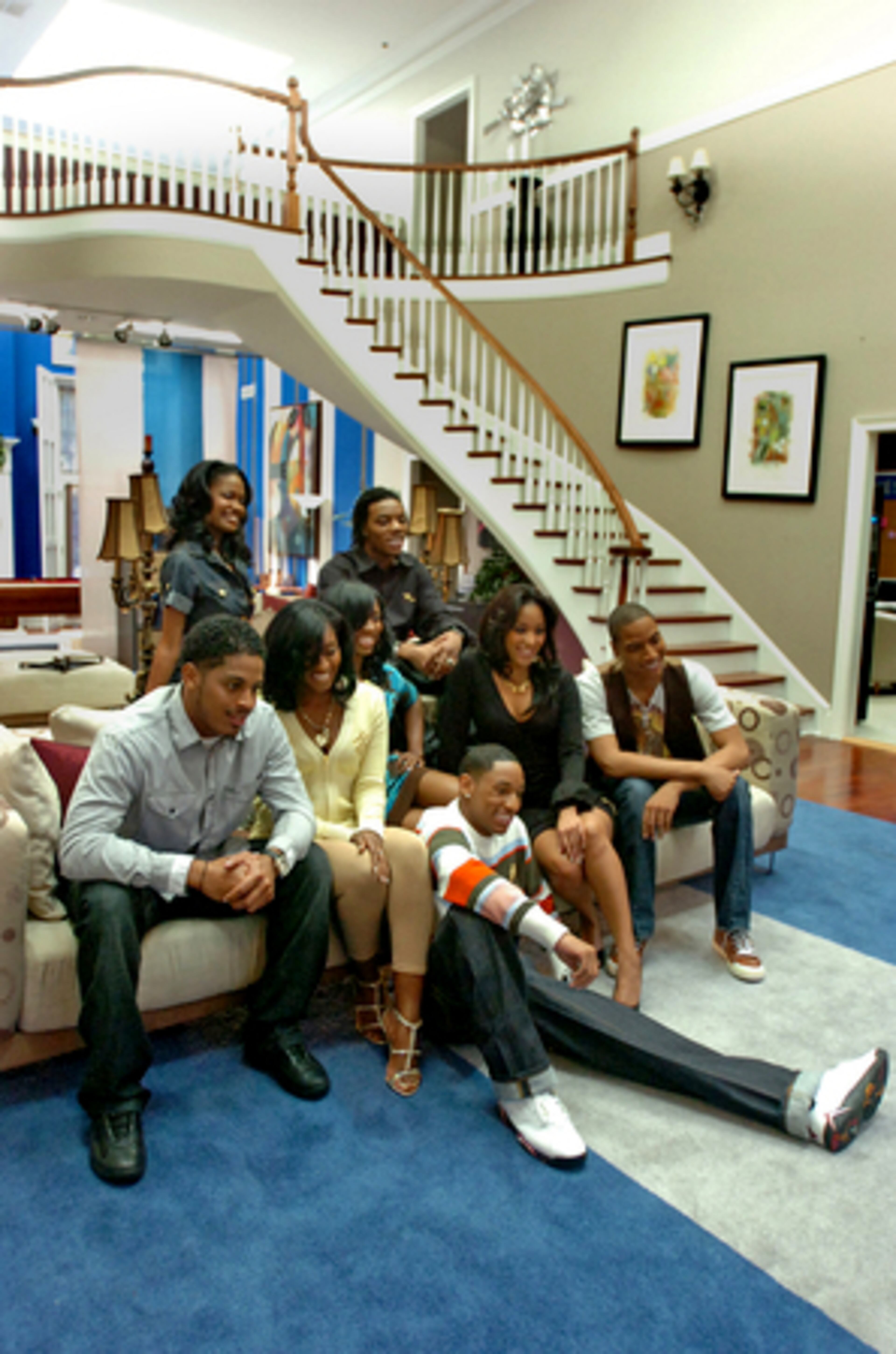 The 10,000 square foot mansion was within a block of the Governor's residence. Inside, two women and two men shared a coed room, while two men and two women nabbed the two single-sex bedrooms. There were two "confessional" rooms for people to spill their guts, a computer room, a living room with a pool table and a hot tub outside. There was also an intimate room packed with pillows dubbed the "Boom Boom" room. Chuck Aubrey, who does the homes for "Real World," designed the mansion.