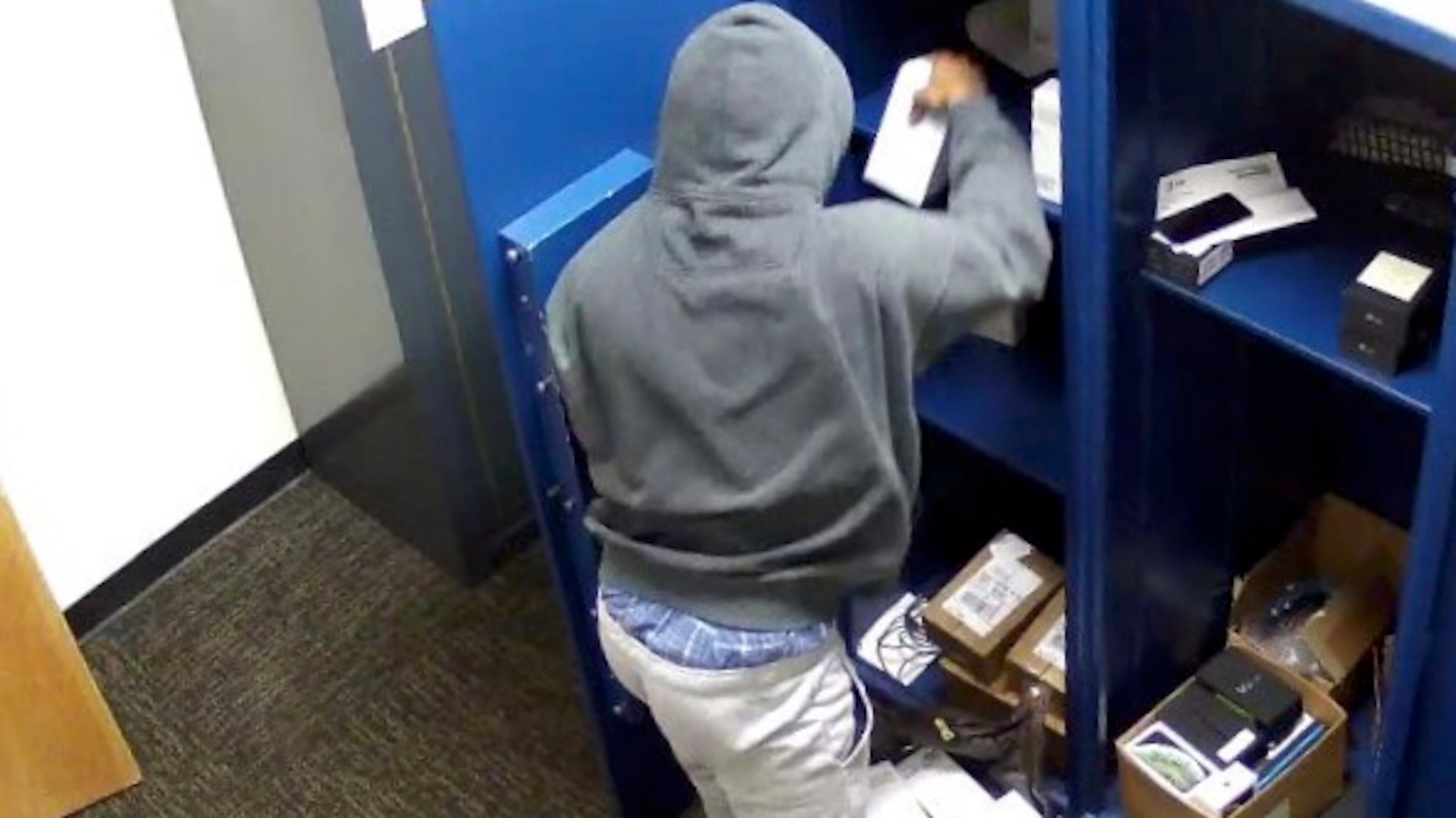 Fayetteville police are hoping security camera images will help identify a man who robbed an AT&T store on April 19. Courtesy Fayetteville Police Department