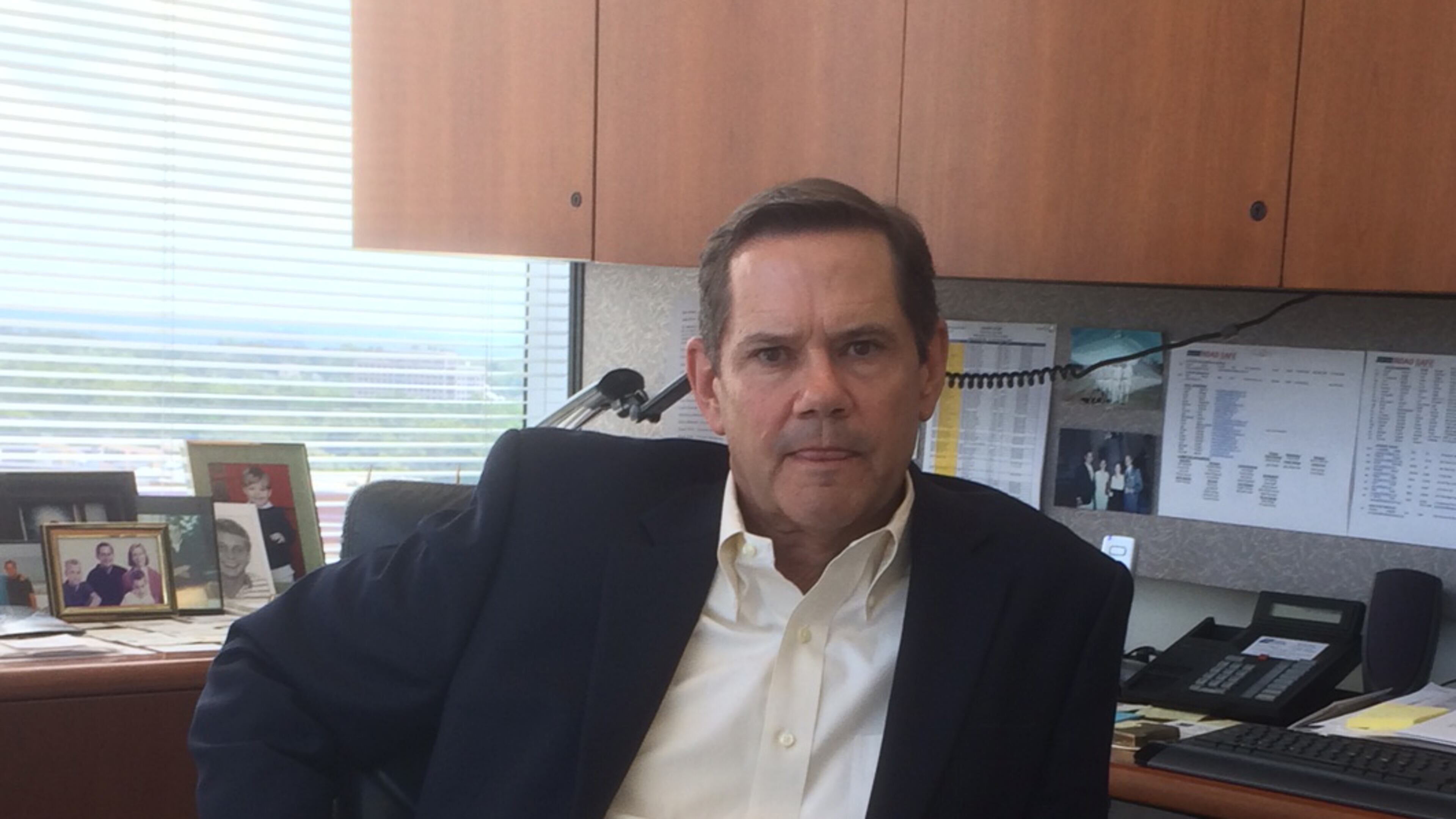 Steve Owings in his office: "We are going to stick with this because we are right."