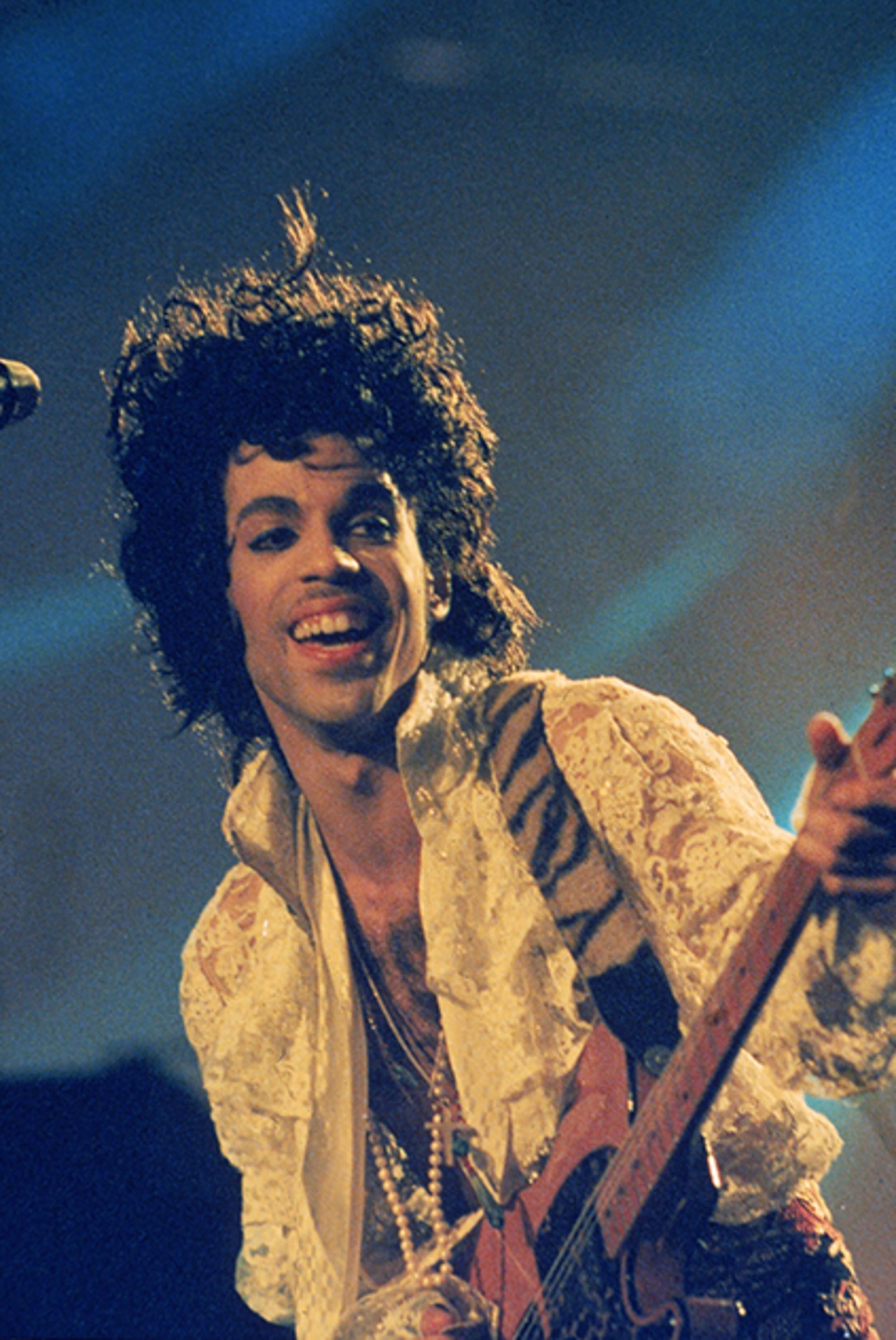 Rock star Prince performs in concert before a sold-out audience at the Summit in Houston, Texas, Thursday, Jan. 11, 1985. This is his first of six shows in Houston