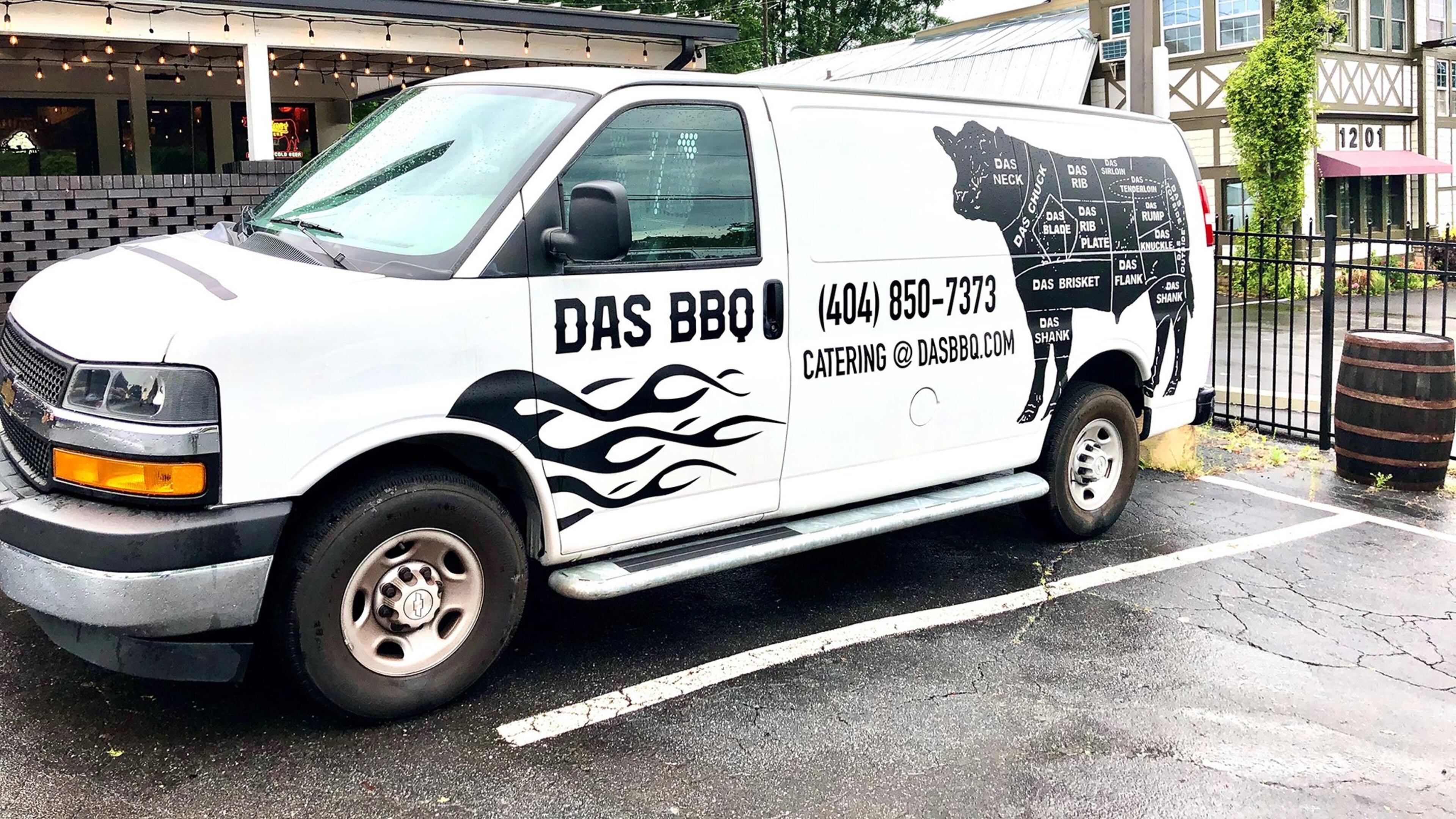 DAS BBQ has been using its two catering vans and a truck to take food to pickup points in surrounding neighborhoods. Van orders are placed in advance online. CONTRIBUTED BY WENDELL BROCK