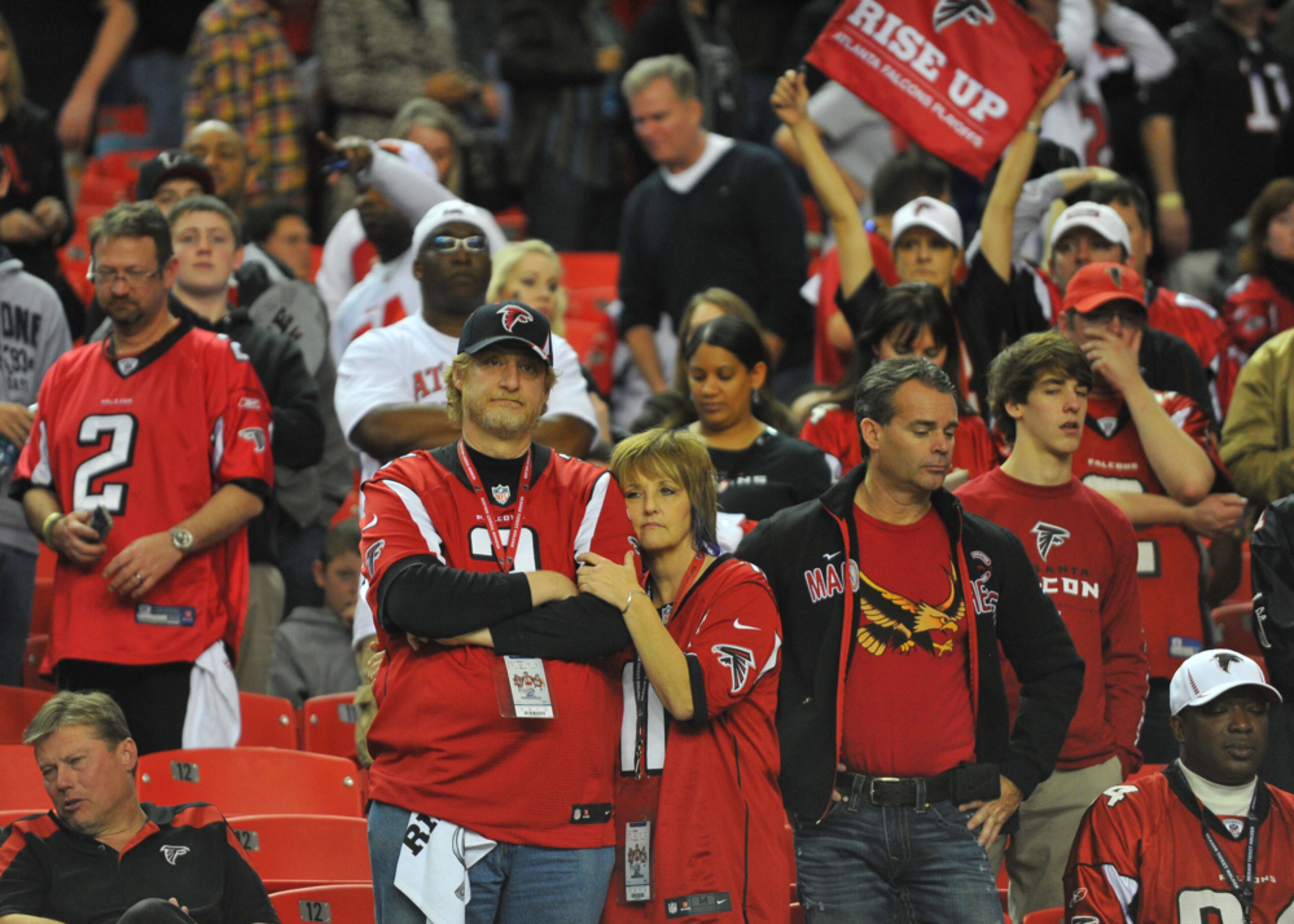 January 20, 2013 Atlanta: The Falcon's 2012-13 season ended with a disappointing loss in the NFC Championship to San Francisco 49er's. The Falcons entered the 2013-14 season with high hopes, but won't even make the playoffs. BRANT SANDERLIN / BSANDERLIN@AJC.COM