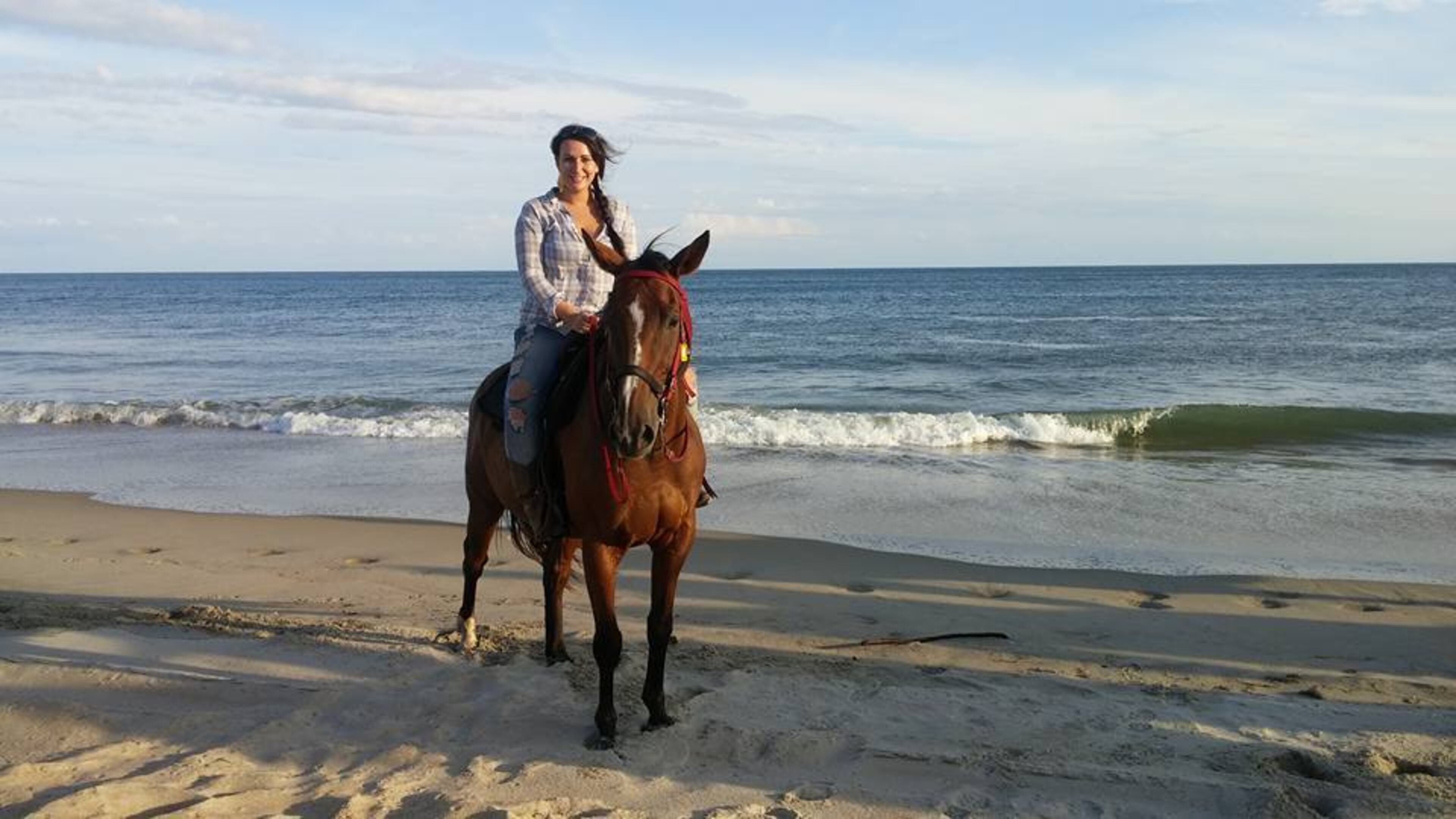 Horseback riding on the beach in the Outer Banks.