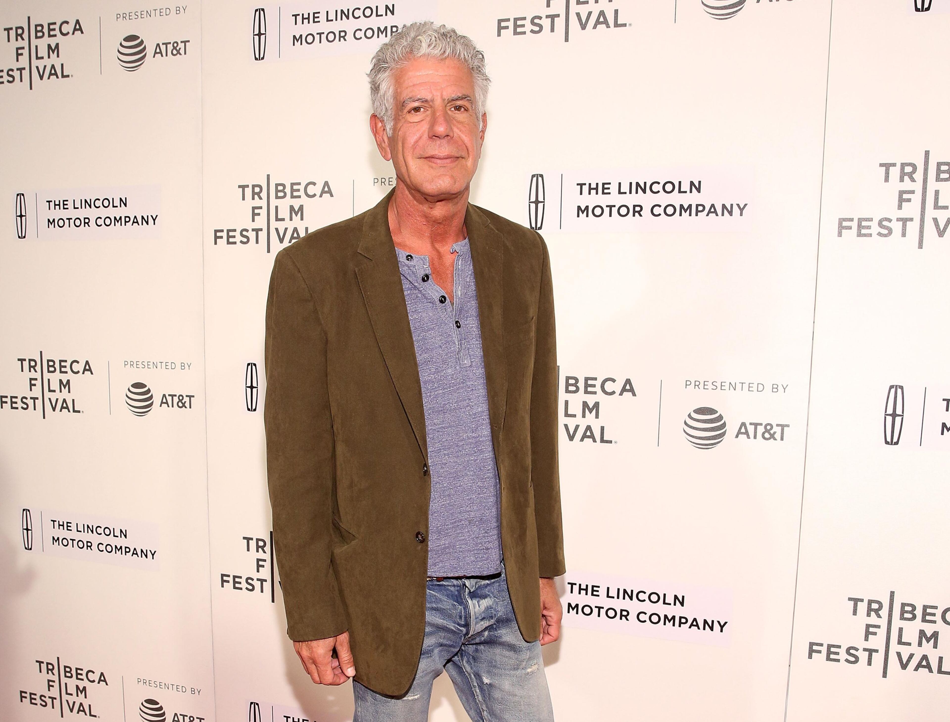 FILE PHOTO: Anthony Bourdain attends "WASTED! The Story of Food Waste" Premiere during 2017 Tribeca Film Festival at BMCC Tribeca PAC on April 22, 2017 in New York City. (Photo by Robin Marchant/Getty Images for Tribeca Film Festival)
