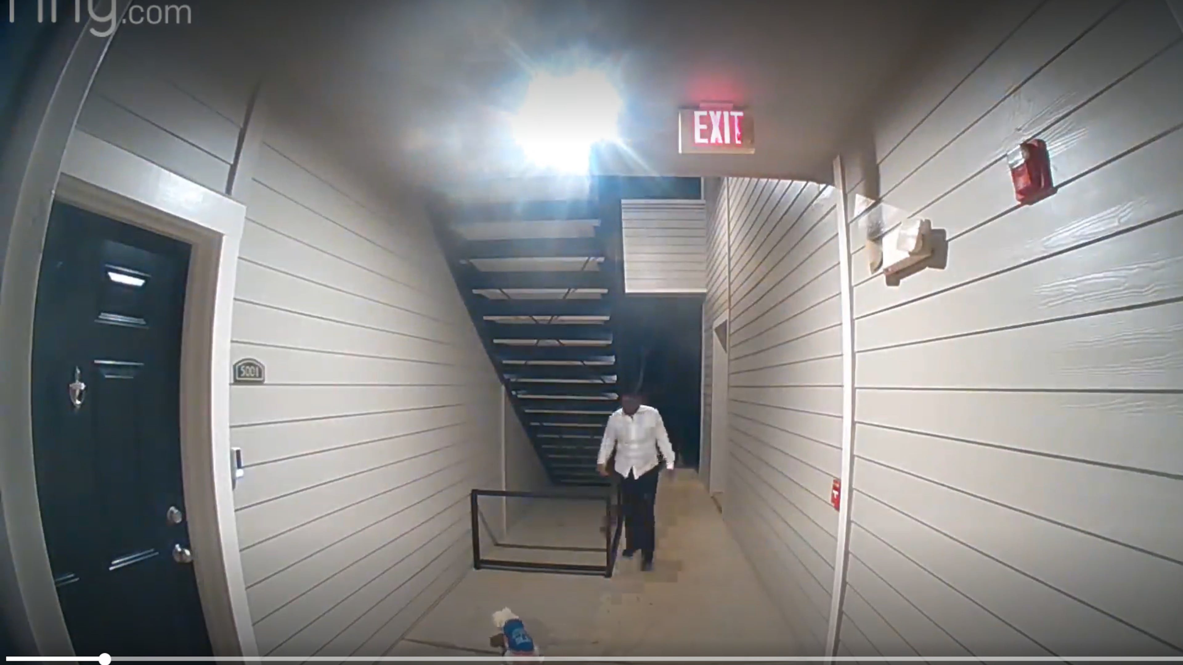 Atlanta police are asking for the public's help to identify a woman shown in this still image from a neighbor's doorbell camera at the Landing Square apartments. She is wanted on a charge of animal cruelty in a Dec. 16 incident.