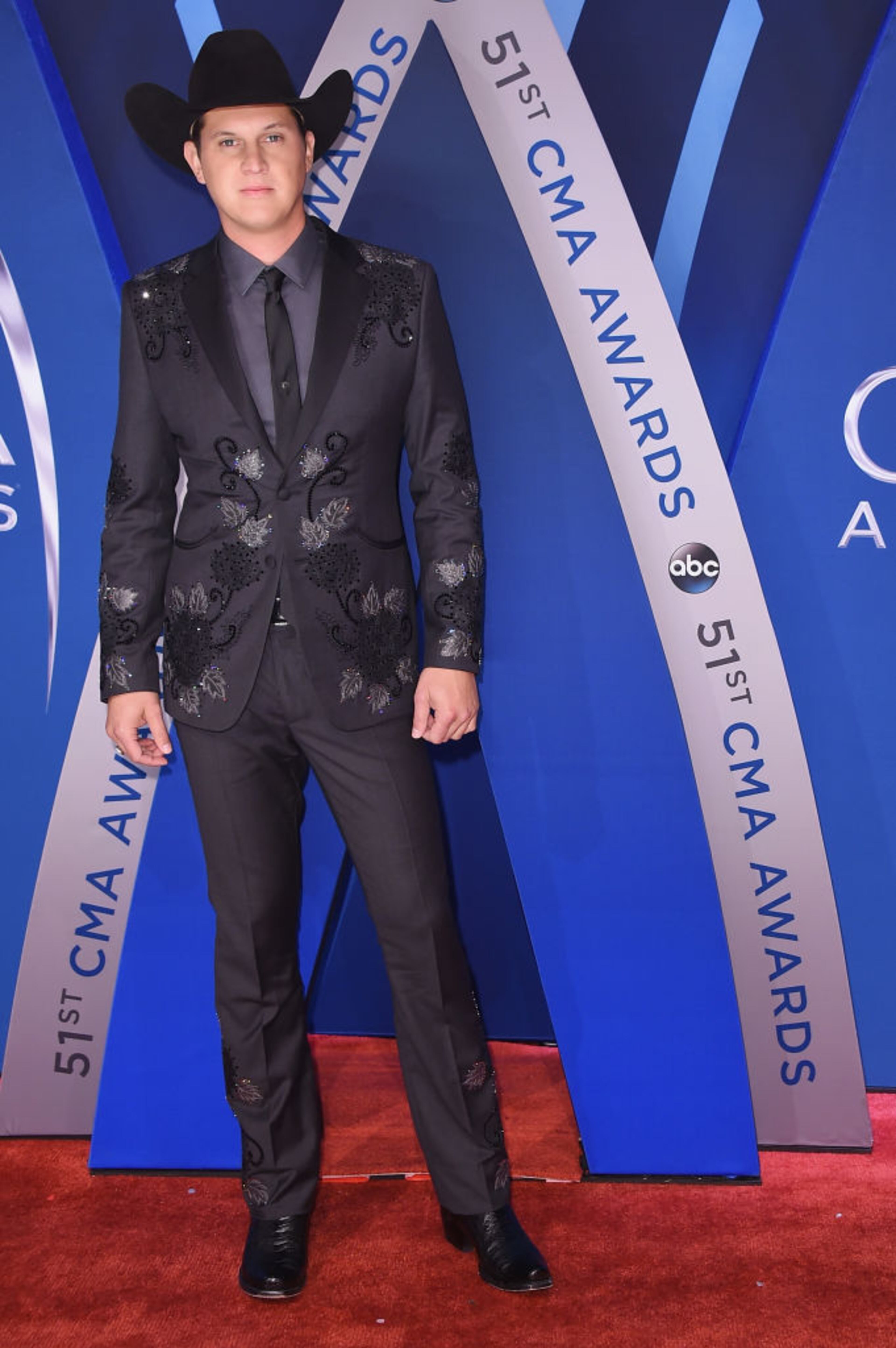 NASHVILLE, TN - NOVEMBER 08: Singer-songwriter Jon Pardi attends the 51st annual CMA Awards at the Bridgestone Arena on November 8, 2017 in Nashville, Tennessee. (Photo by Michael Loccisano/Getty Images)