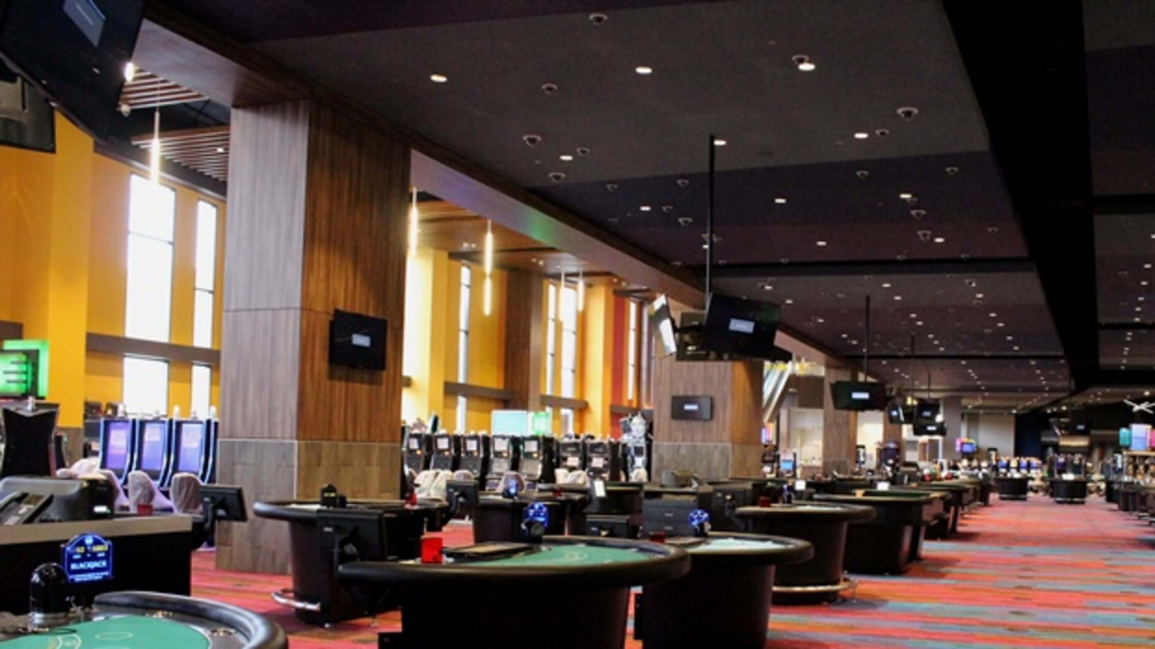 Casino floors, like this one at a recently opened Harrah's in Murphy, N.C., could pop up in Georgia if a constitutional amendment is approved. (AJC Photo / Melissa Ruggieri)