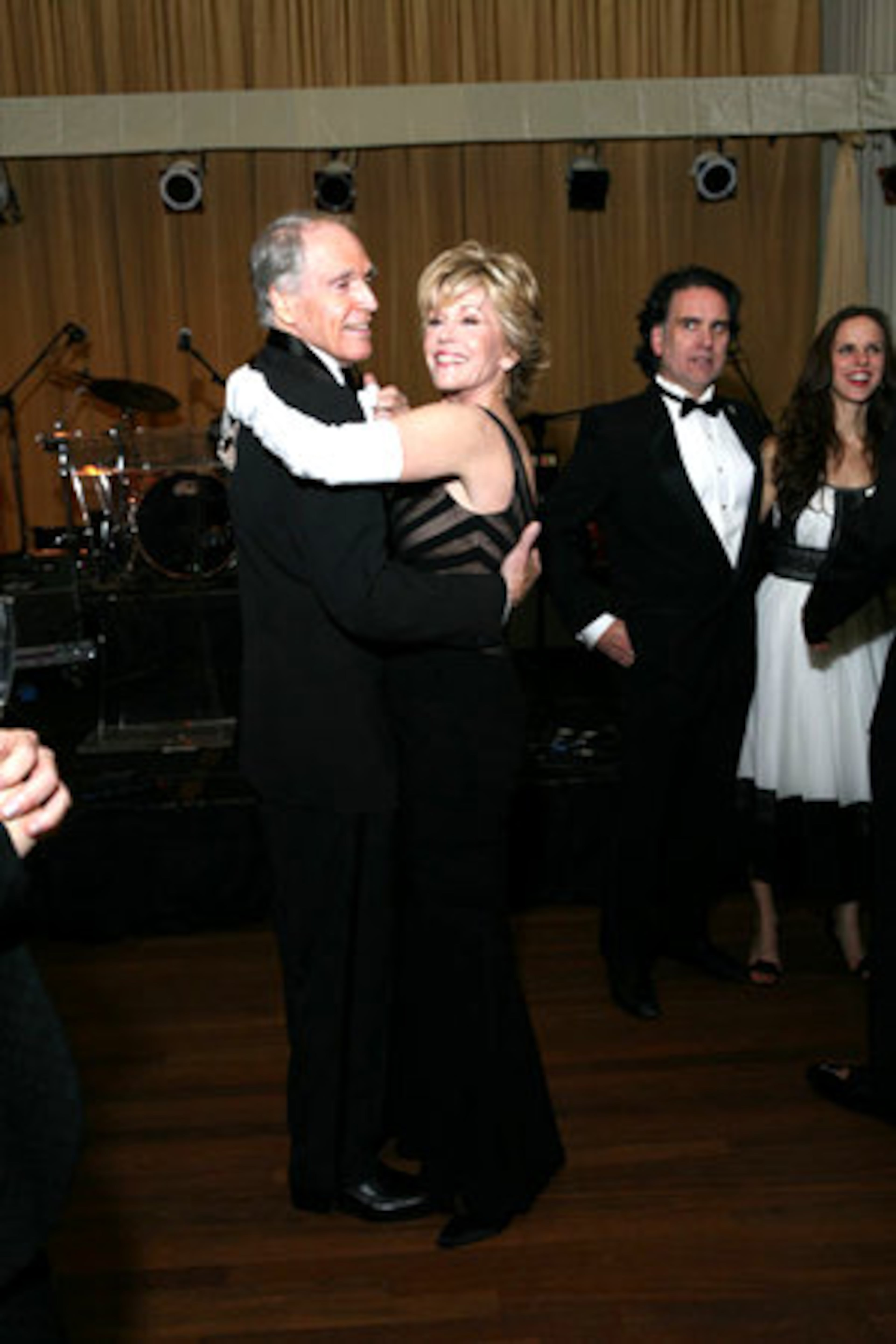 The party also served as an occasion to introduce her beau to the media. She had guarded the identity of retired New York businessman Lynden Gillis until Thursday night.