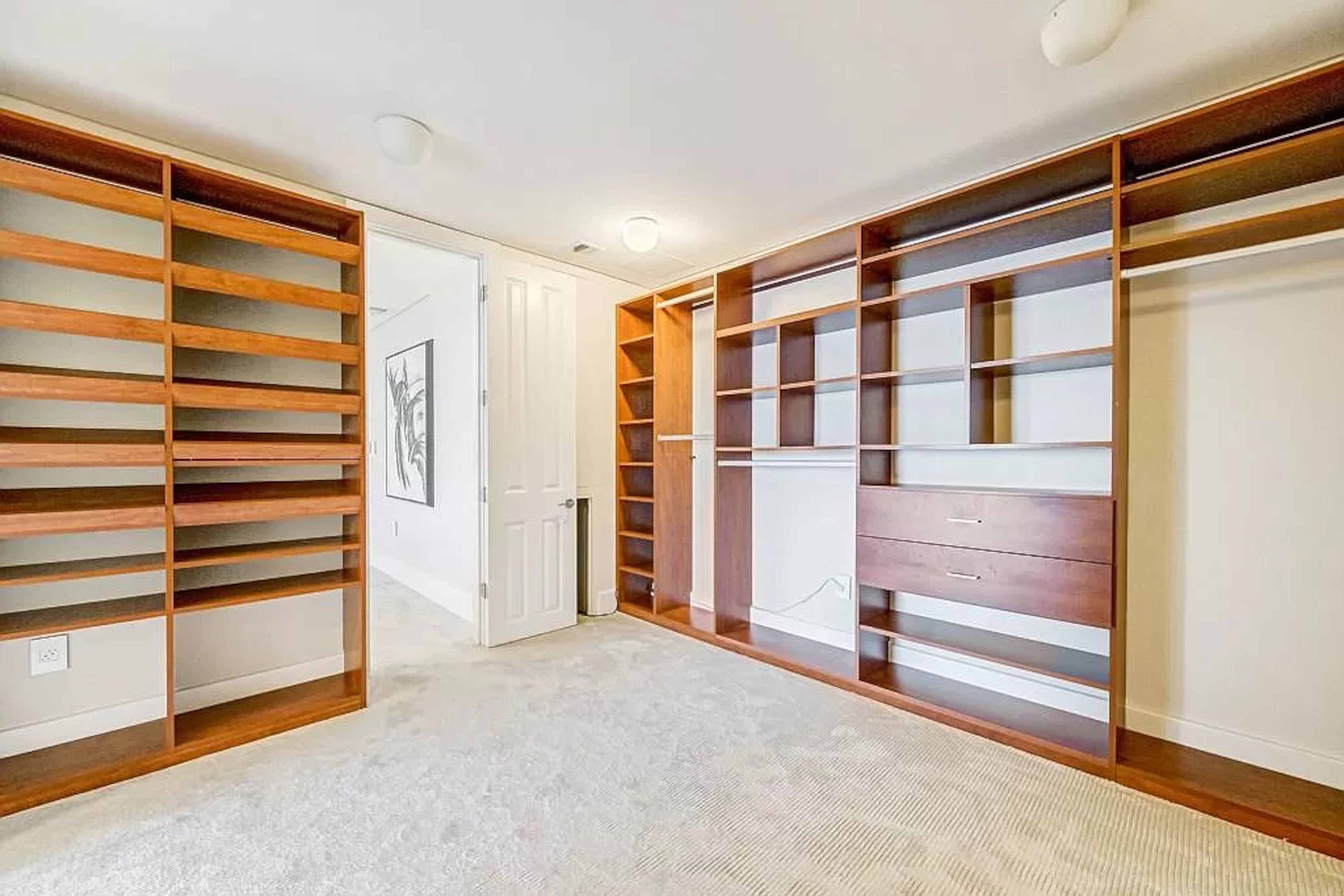 This closet space offers endless amounts of room.