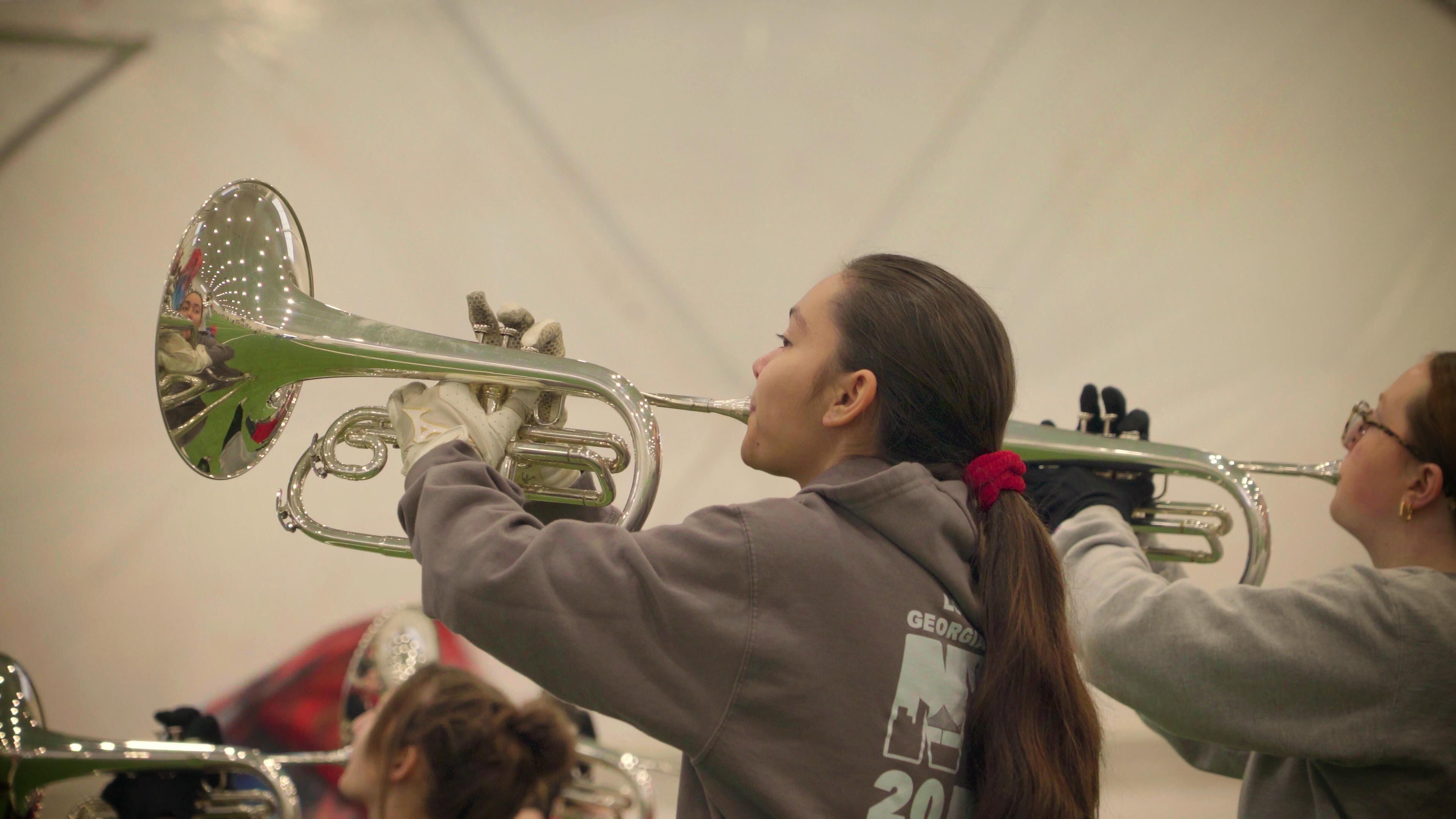 About 330 students were planning to travel to the parade. (Photo courtesy Georgia Bridgemen)