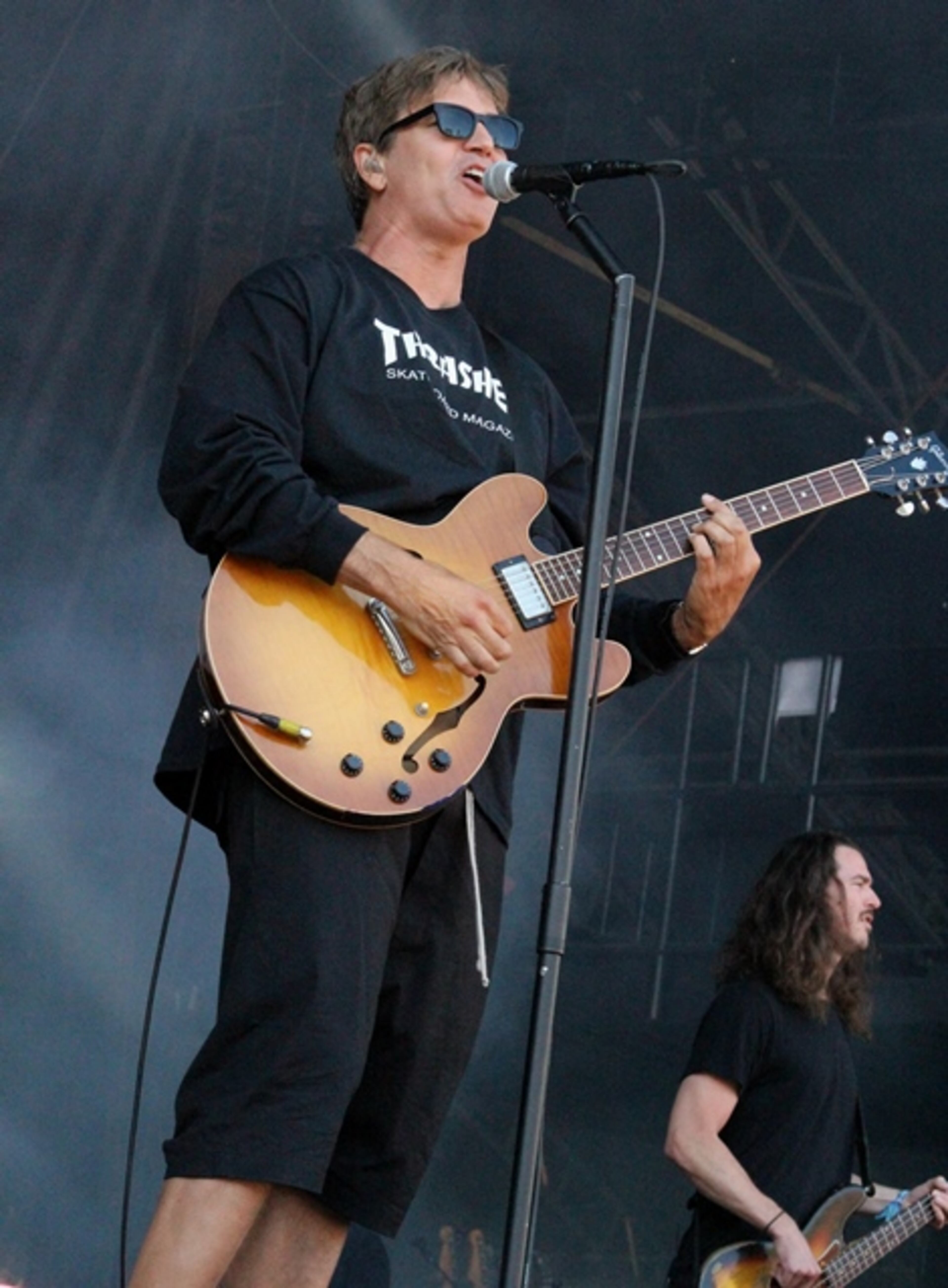 Third Eye Blind frontman Stephan Jenkins had the crowd singing along to the band's '90s hits at Shaky Knees on May 14, 2017. Photo: Melissa Ruggieri/AJC